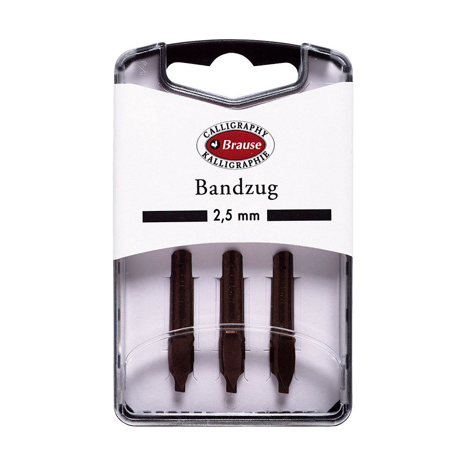 Brause Nibs Set of 3 Bandzug (Angled Square Cut) - Premium Calligraphy Pen Nibs for Artists & Lettering - Perfect for Wedding Invitations, Hand Lettering & Art Projects