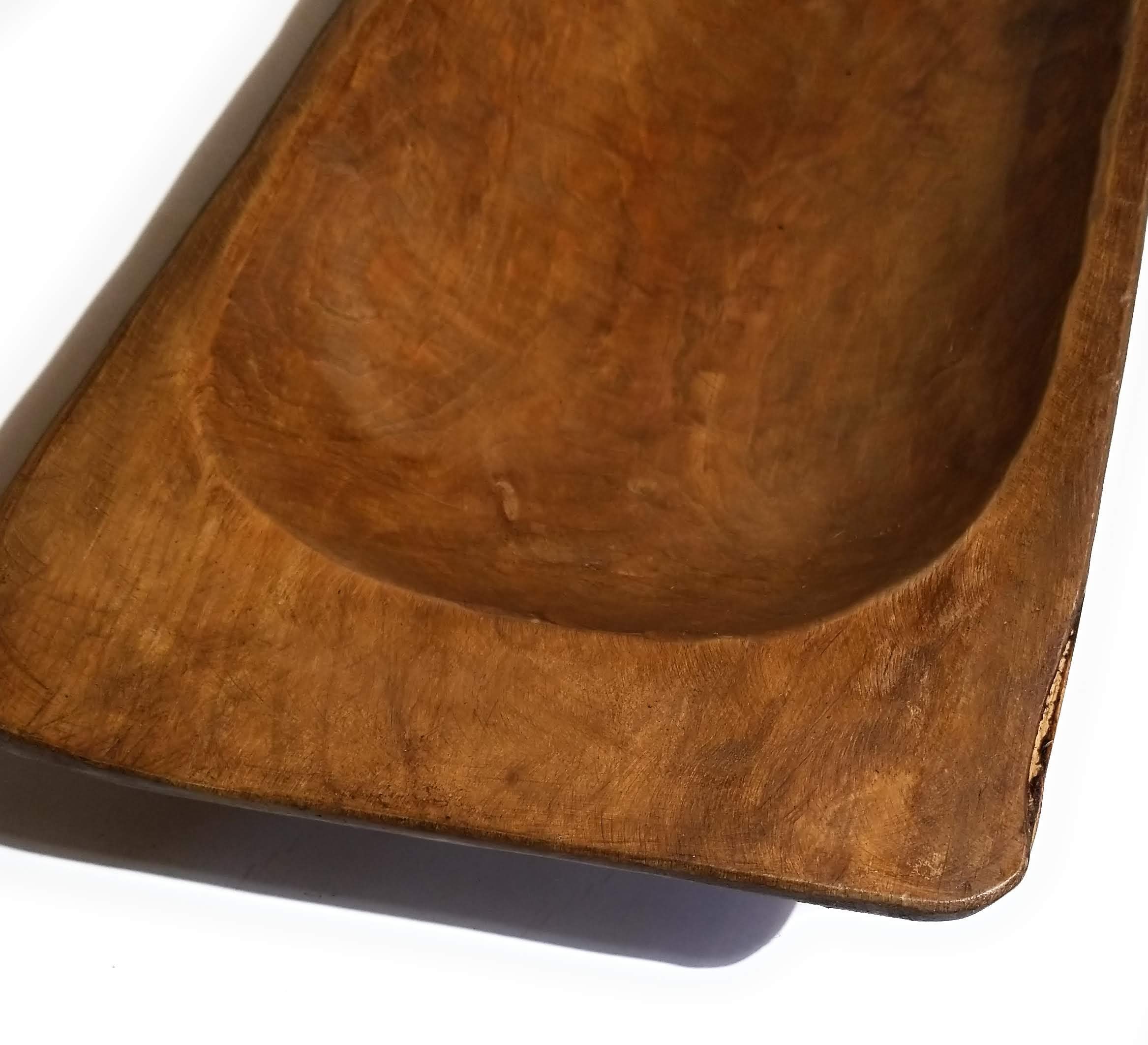 Large Decorative Wood Dough Bowl - Grand Canyon Style Rustic Table Centerpiece for Farmhouse Dining, Kitchen Decor & Wedding Decorations