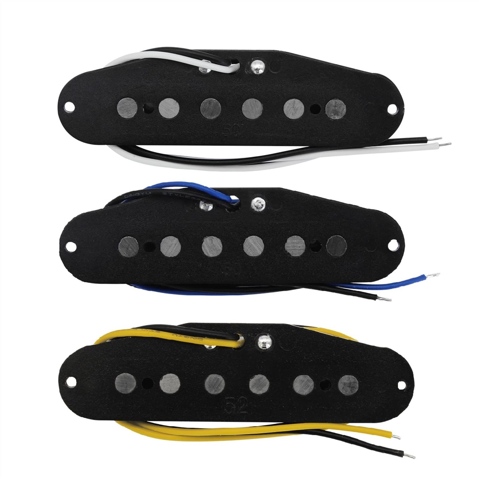 Alnico 5 Single Coil Guitar Pickup Set - Neck/Middle/Bridge Position - Black Replacement Pickups for Electric Guitar | Perfect for Blues, Rock & Vintage Tone Upgrades