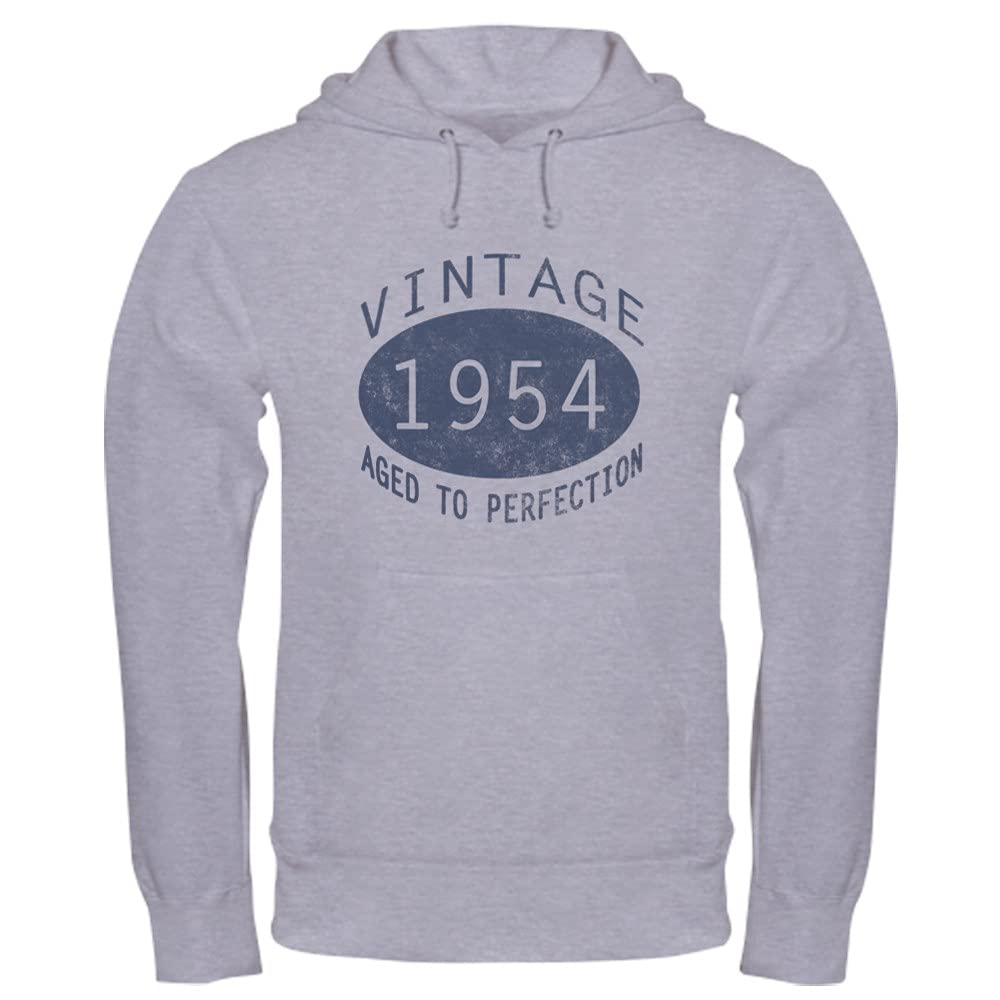 1954 Vintage Birthday Blue Hooded Sweatshirt - Retro Pullover Hoodie for Men & Women - Perfect for Birthday Gifts, Casual Wear & 50s Themed Parties
