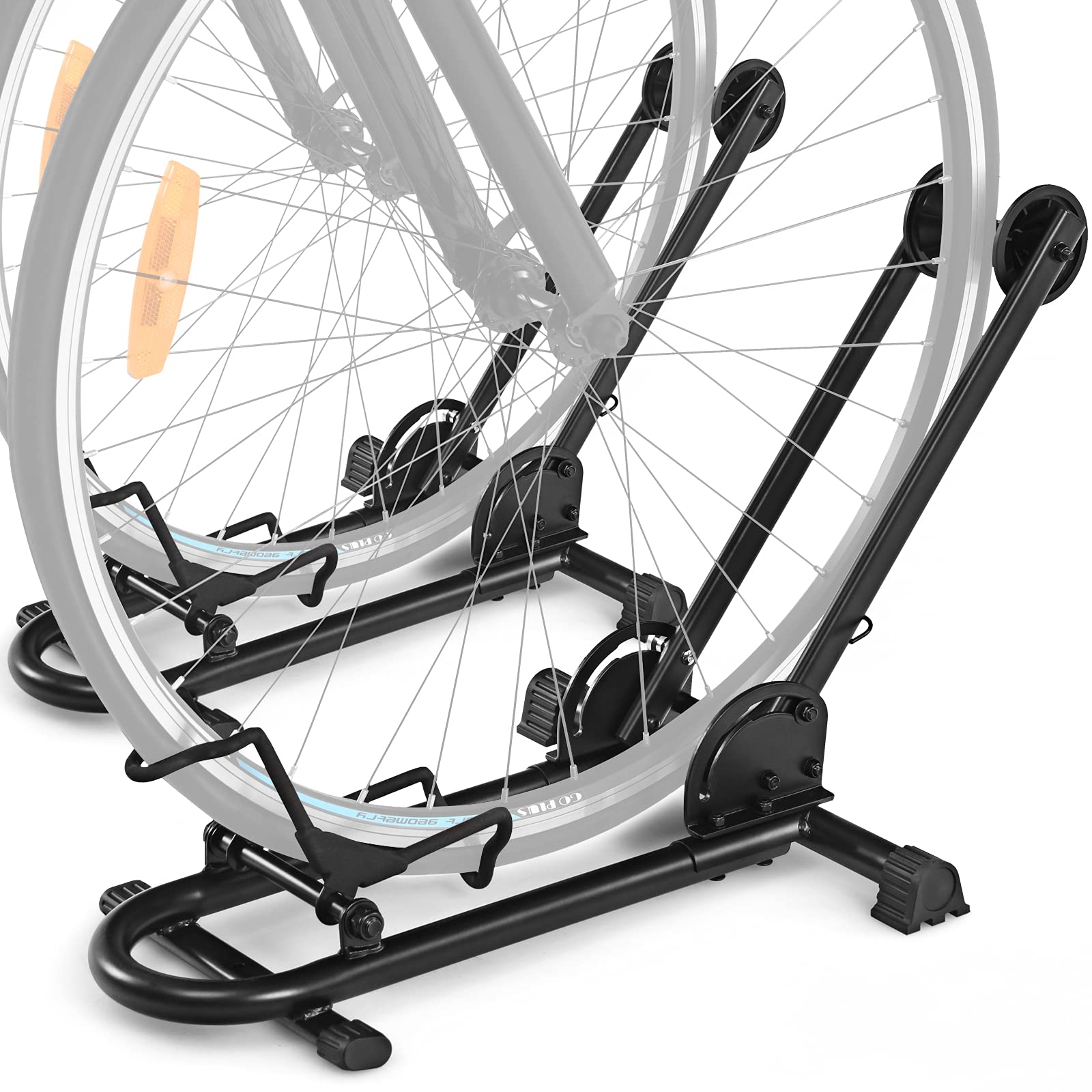 Goplus Foldable Bicycle Floor Stand - Heavy Duty Steel Bike Parking Rack for 20