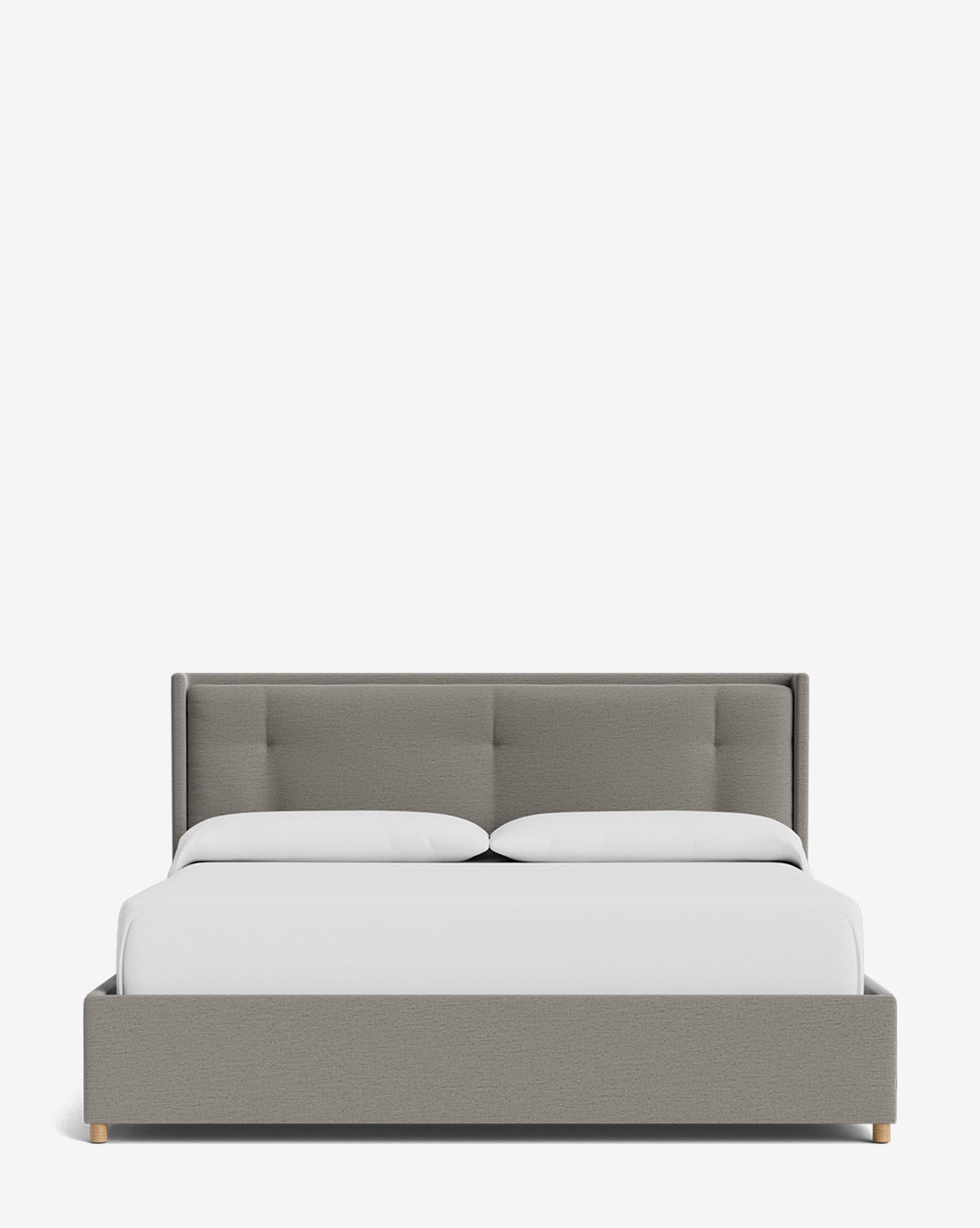 Low Profile Ria Bed Frame with Minimalist Headboard - Perfect for Small Spaces, Modern Bedrooms & Studio Apartments