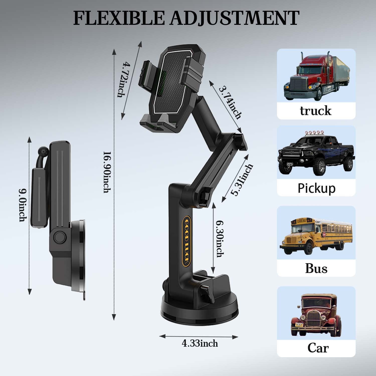 Truck Phone Mount - 16.9
