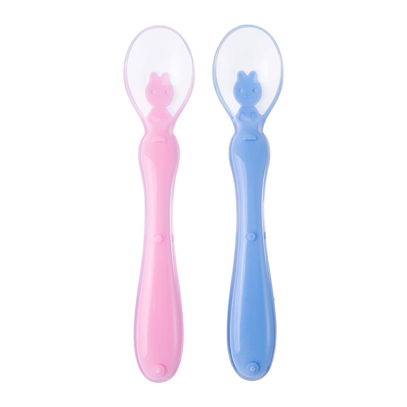 2 Pcs Baby Spoons - Soft-Tip Infant Feeding Utensils for Purees & Solids - BPA-Free, Safe for Newborns & Toddlers - Perfect for Mealtime, Travel & On-the-Go Feeding