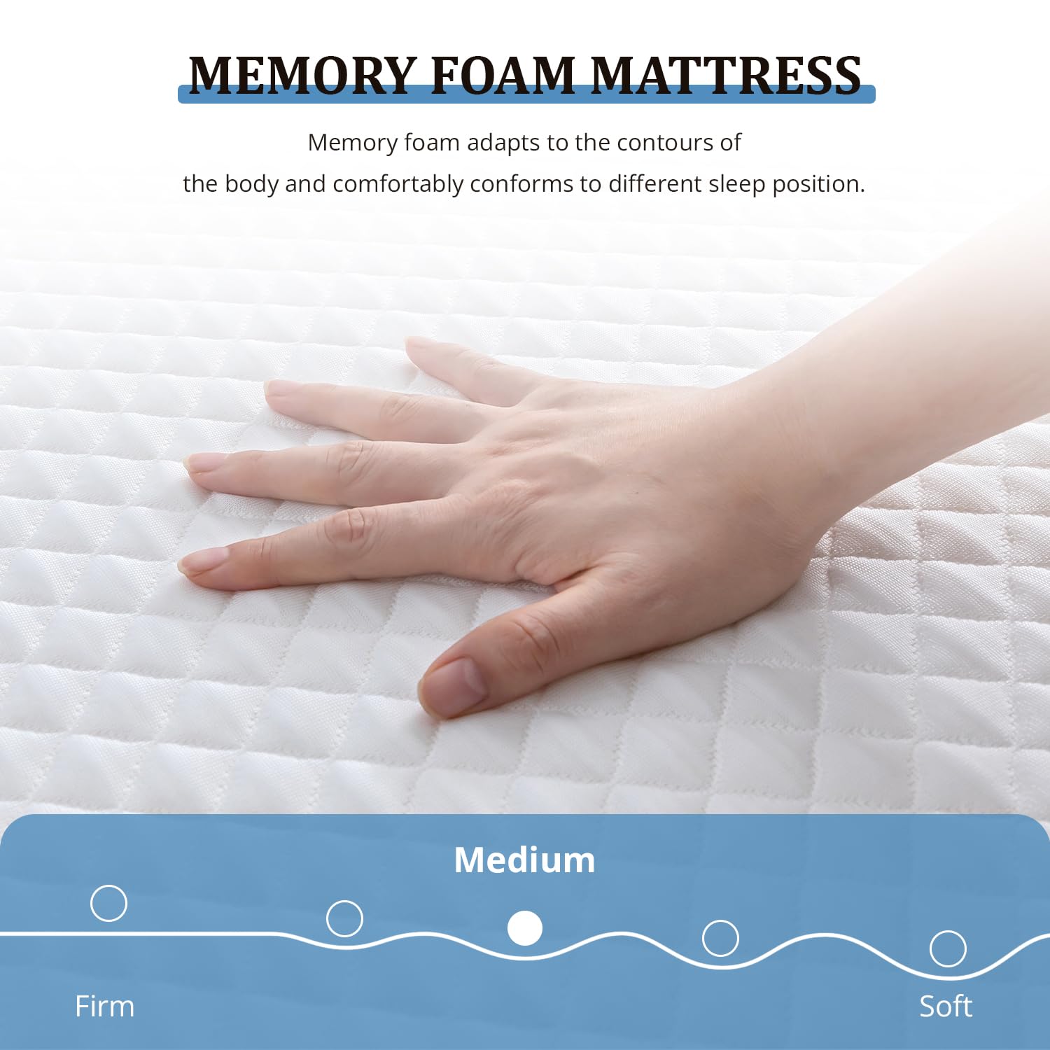 12 Inch Twin XL Cooling Gel Memory Foam Mattress - Fiberglass Free, Medium Firm for Back Pain Relief - CertiPUR-US Certified (38