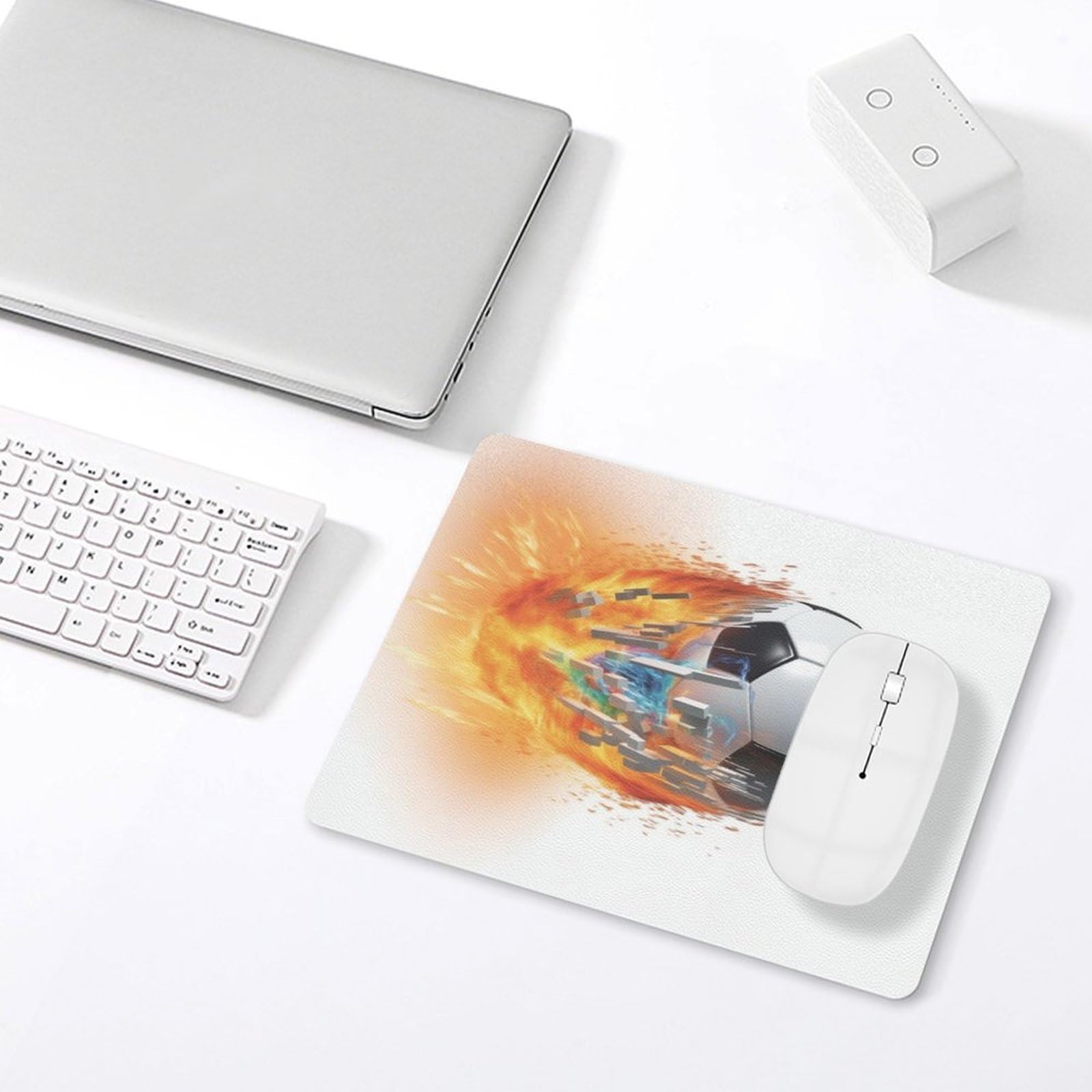Premium Leather Football Mouse Pad - Non-Slip 8x10 Inch Computer Gaming Mousepad for Office & Home Use | Perfect for Sports Fans & Gamers