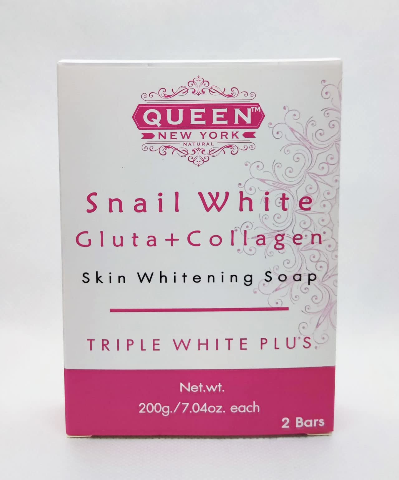 QUEEN SNAIL SECRET | Glutathione Collagen Whip Soap for Skin Brightening - Reduces Dark Spots, Evens Skin Tone & Boosts Radiance | SLS-Free, Paraben-Free, Cruelty-Free (2 Bars) | Perfect for Daily Face & Body Cleansing to Achieve Glowing Complexion
