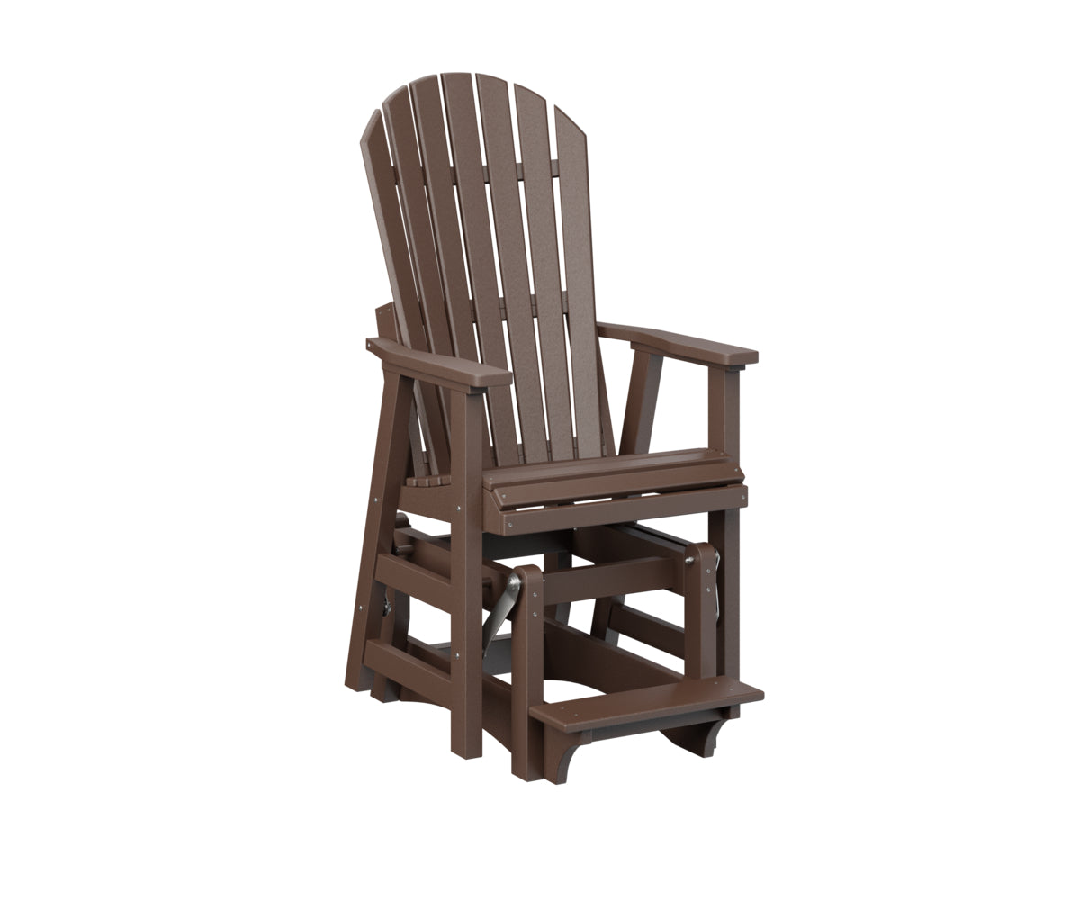 Berlin Gardens Comfo Back Single Counter Glider - Outdoor Patio Bistro Chair with Smooth Gliding Motion, Perfect for Garden, Deck, and Restaurant Use