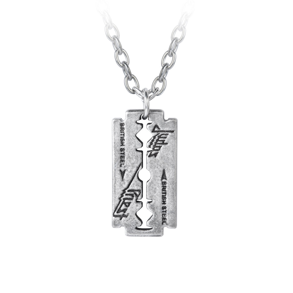 Judas Priest Razorblade Pendant Necklace - Heavy Metal Band Merch for Men & Women - Perfect for Concerts, Gifts & Rock Fashion Accessories