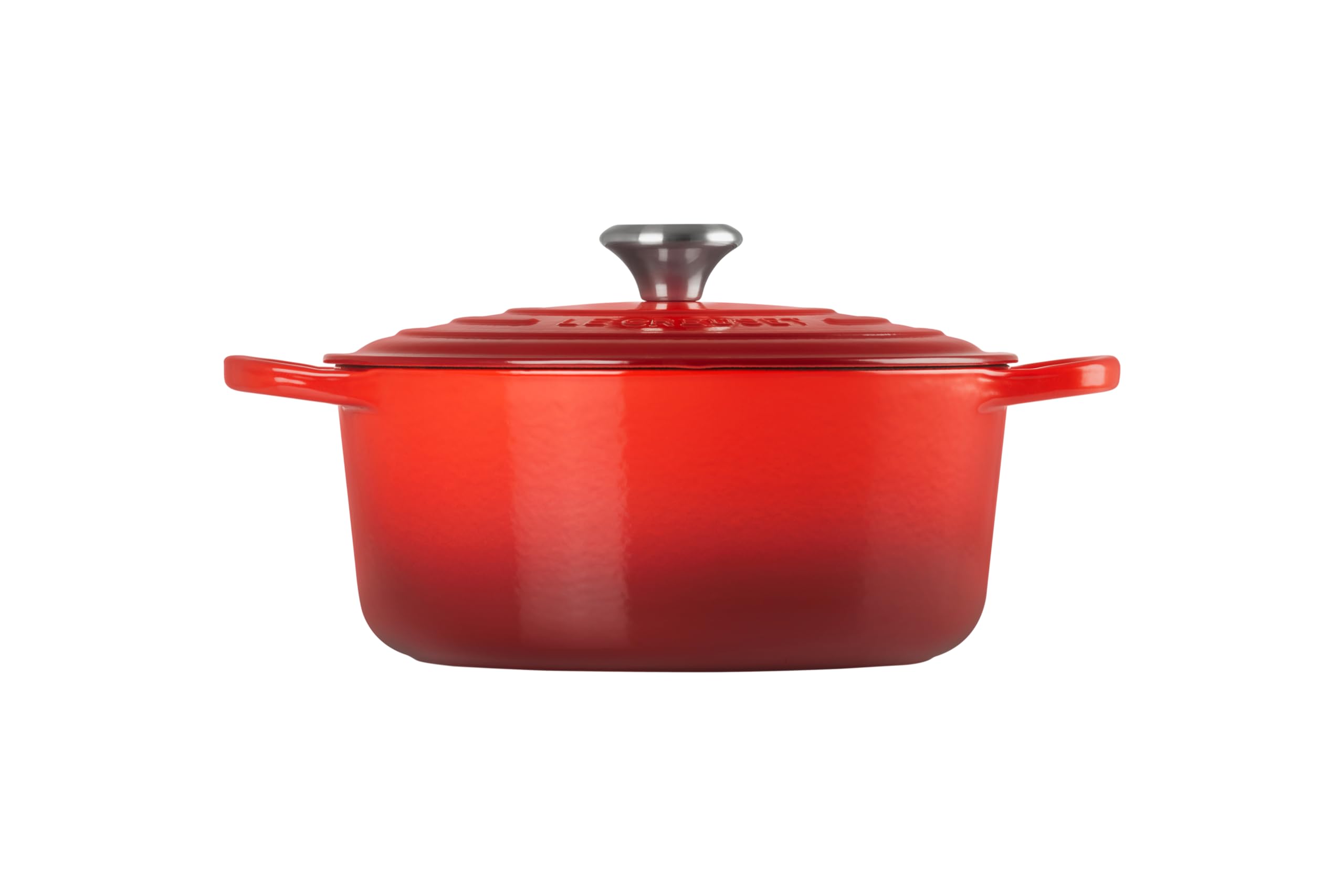 Le Creuset 5.5 Quart Enameled Cast Iron Dutch Oven - Signature Round Cookware, Cherry Red - Perfect for Braising, Stewing & Baking Bread at Home