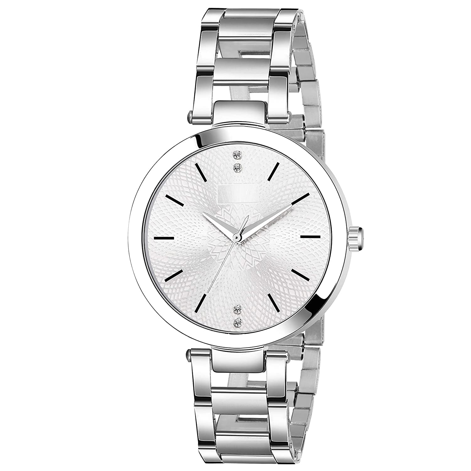 Elegant Analog Women's Watch with Stainless Steel Band - Perfect Valentine's Day Gift for Girlfriend, Wife or Sister | Silver White Dial | Ideal for Office, Dating & Special Occasions