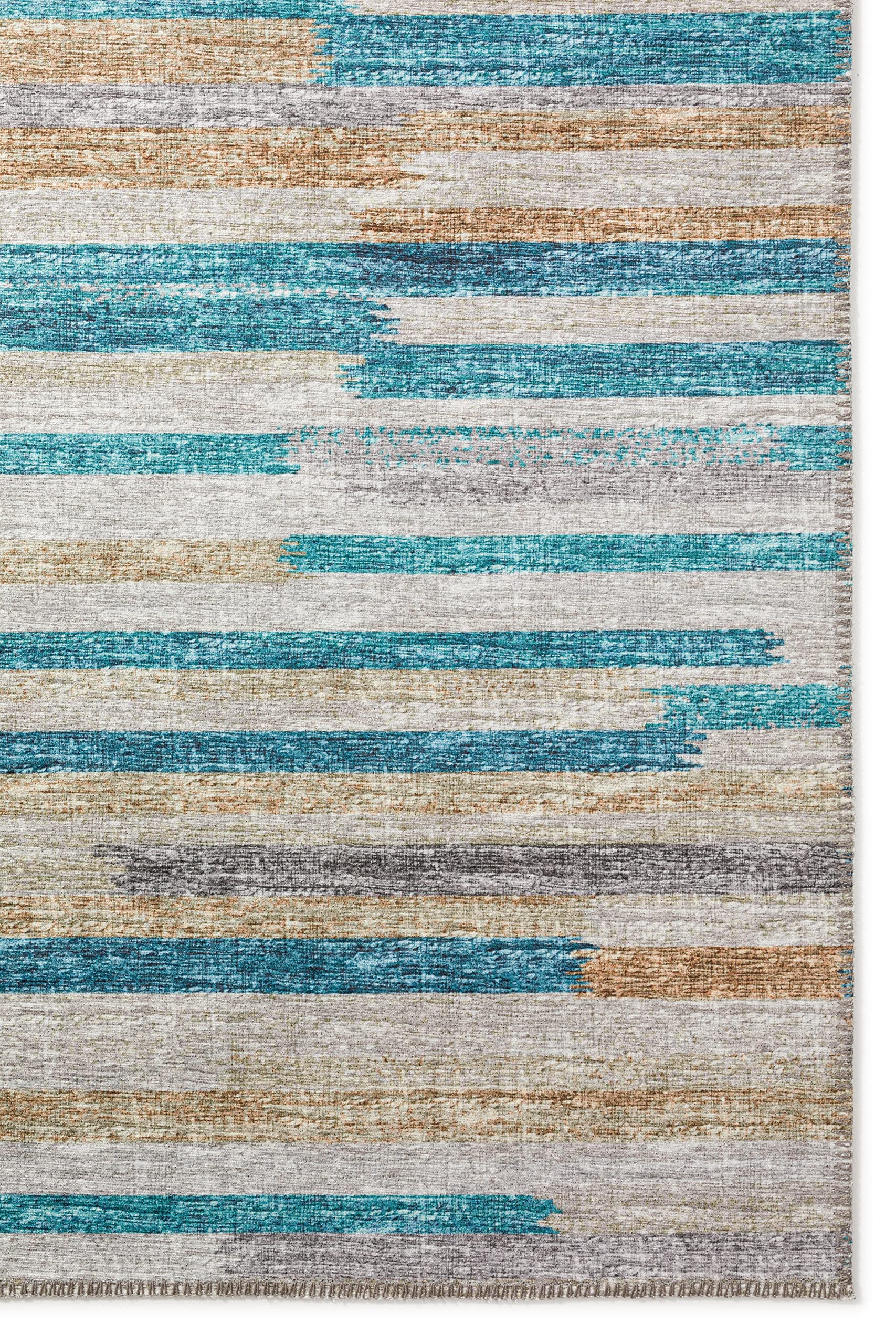 Addison Rugs Yuma AYU38 Blue 9' x 12' Area Rug - Soft Modern Boho Rug for Living Room, Bedroom & Office Decor