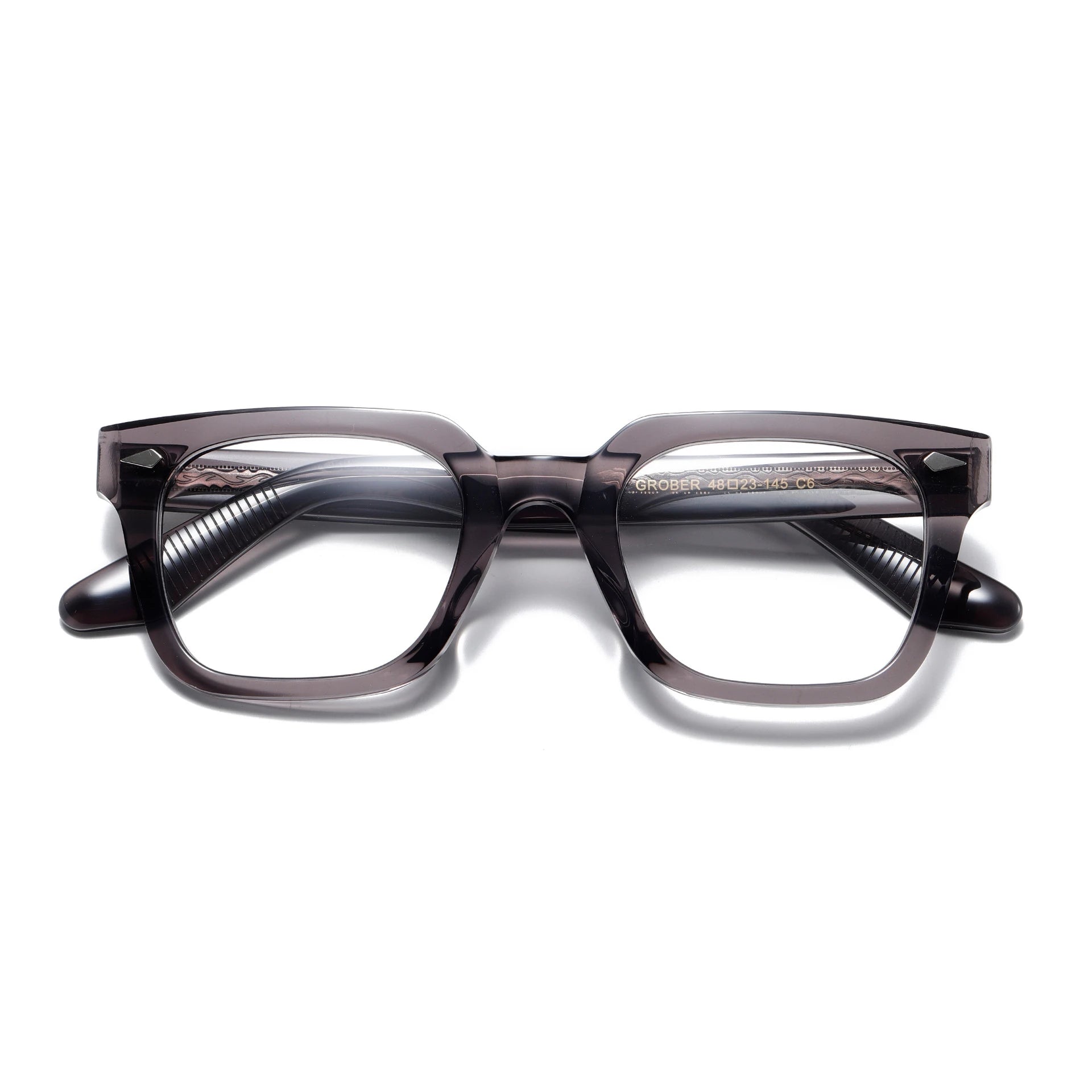 Aror Unisex Full Rim Square Thick Acetate Eyeglasses 13923 - Stylish & Durable Frames for Men & Women - Perfect for Reading, Work, and Fashion Accessories