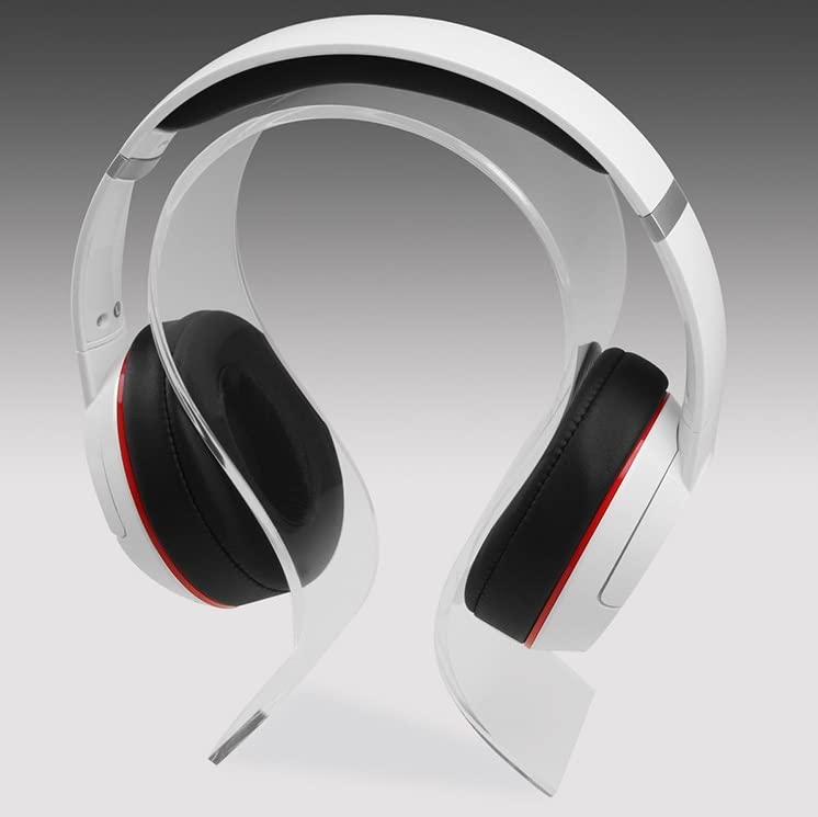 Universal Acrylic Headphone Stand Holder - 12.5x6x22cm Headset Hanger for Earbuds, Gaming Headsets & Office Headphones - Perfect for Desk Organization, Gaming Setup & Workspace Display