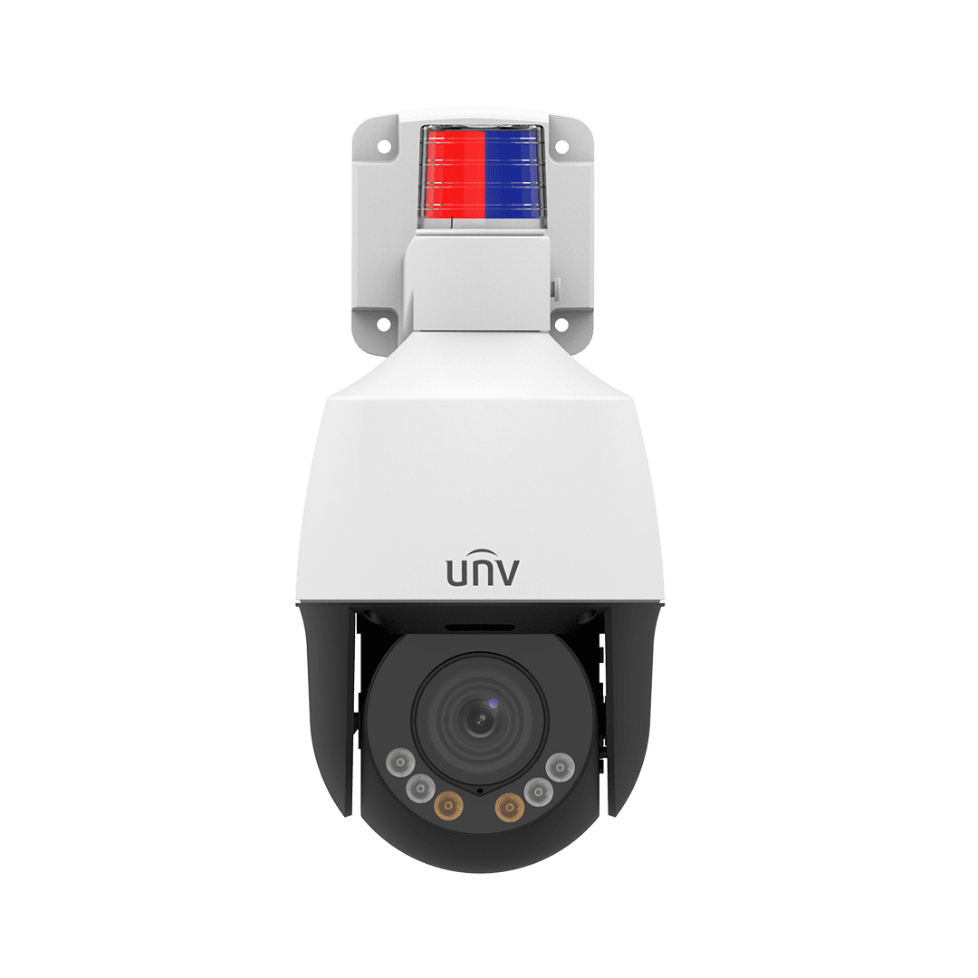 Uniview IPC6312LFW AX4C VG 2MP LightHunter Active Deterrence PTZ Security Camera - Outdoor Surveillance, Home & Business Protection, Night Vision Monitoring