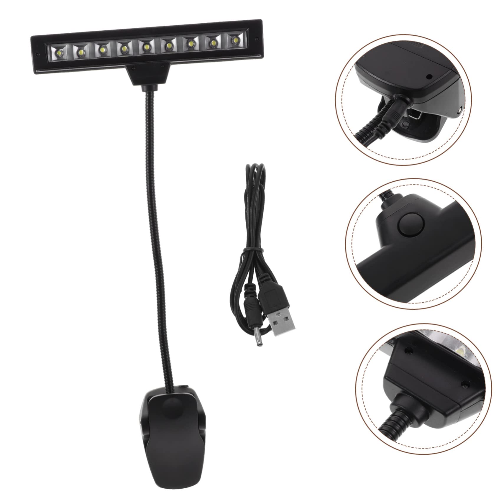 Rechargeable LED Music Stand Light - Clip On Piano Lamp with Adjustable Brightness, Portable Desk Lamp for Musicians, Students & Reading | Perfect for Orchestra, Practice Rooms & Nighttime Use