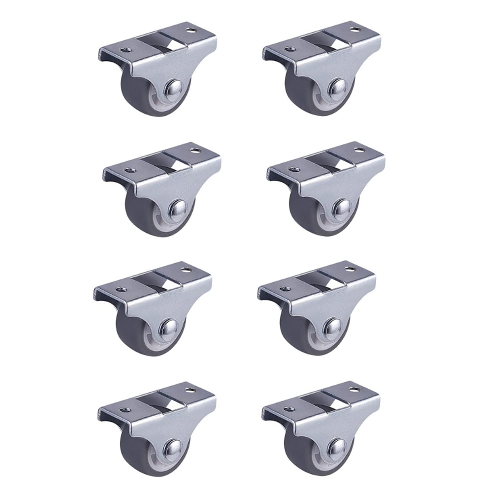 8 Pcs Heavy Duty TPE Rubber Chair Casters - Office Chair Wheels for Hardwood, Carpet & Tile Floors - Furniture Hardware Replacement for Smooth Rolling - Ideal for Home Office, Conference Rooms & Workspaces