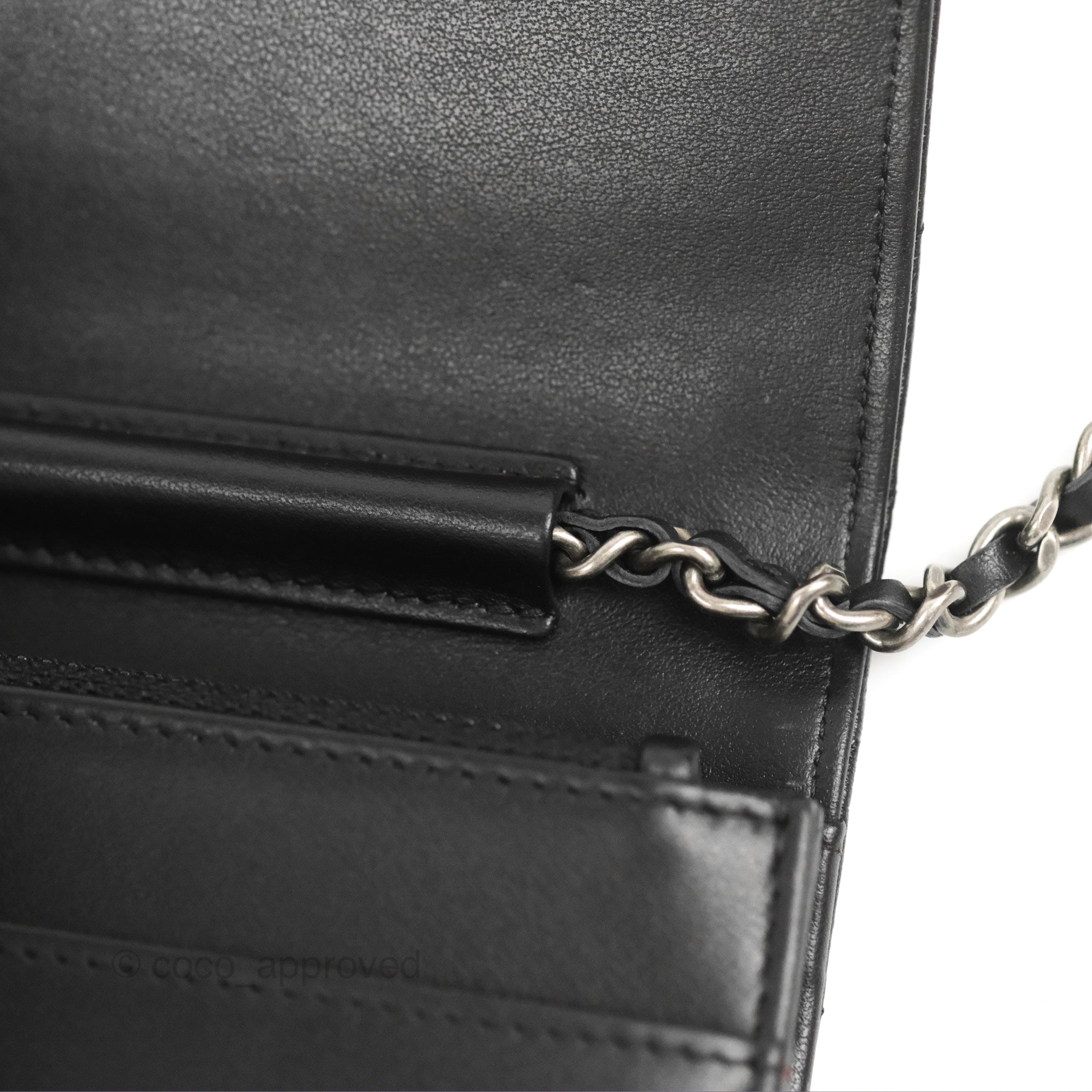 Chanel Chevron Wallet on Chain WOC Black Calfskin Gold Hardware - Luxury Crossbody Bag for Women, Perfect for Evening Events & Daily Use