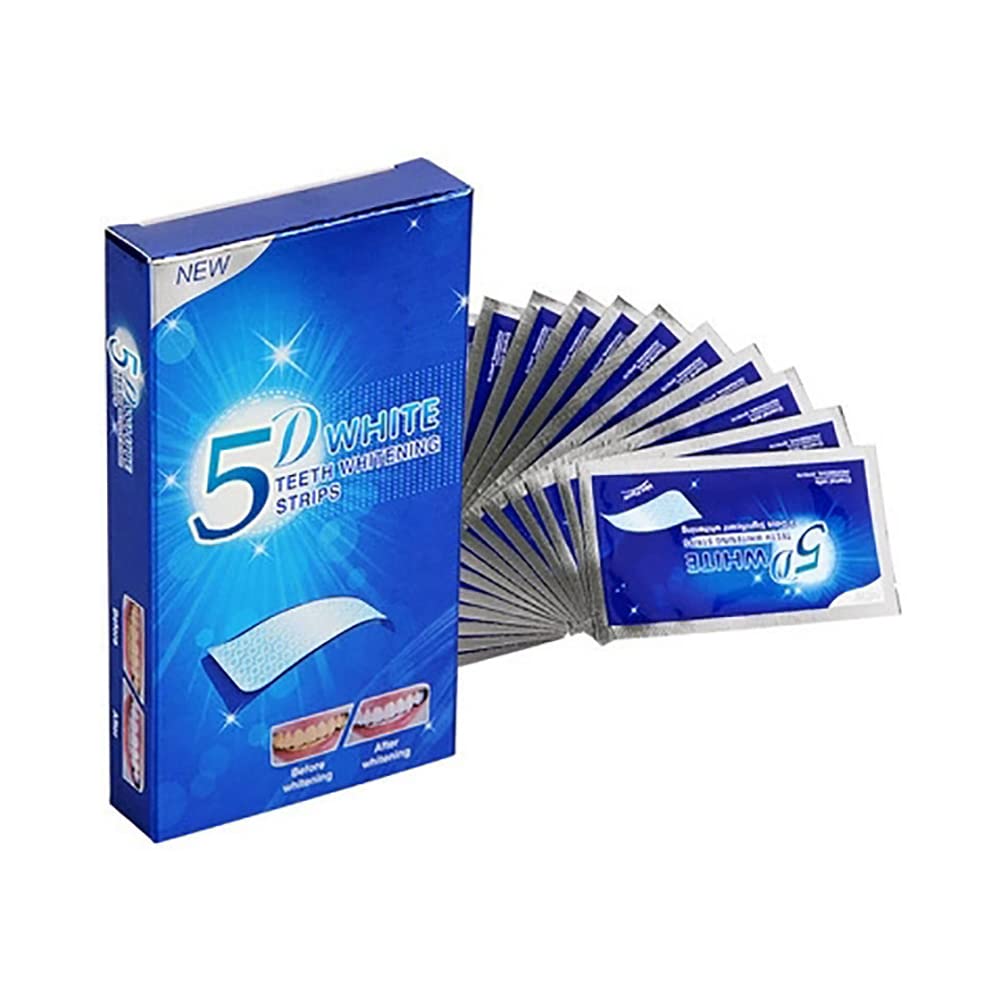 Professional Teeth Whitening Strips - 14 Pieces (7 Pairs) for Deep Stain Removal & Dental Cleaning | At-Home Teeth Whitening Kit for Brighter Smile | Perfect for Coffee, Wine & Smoking Stains | Safe & Effective for Daily Use