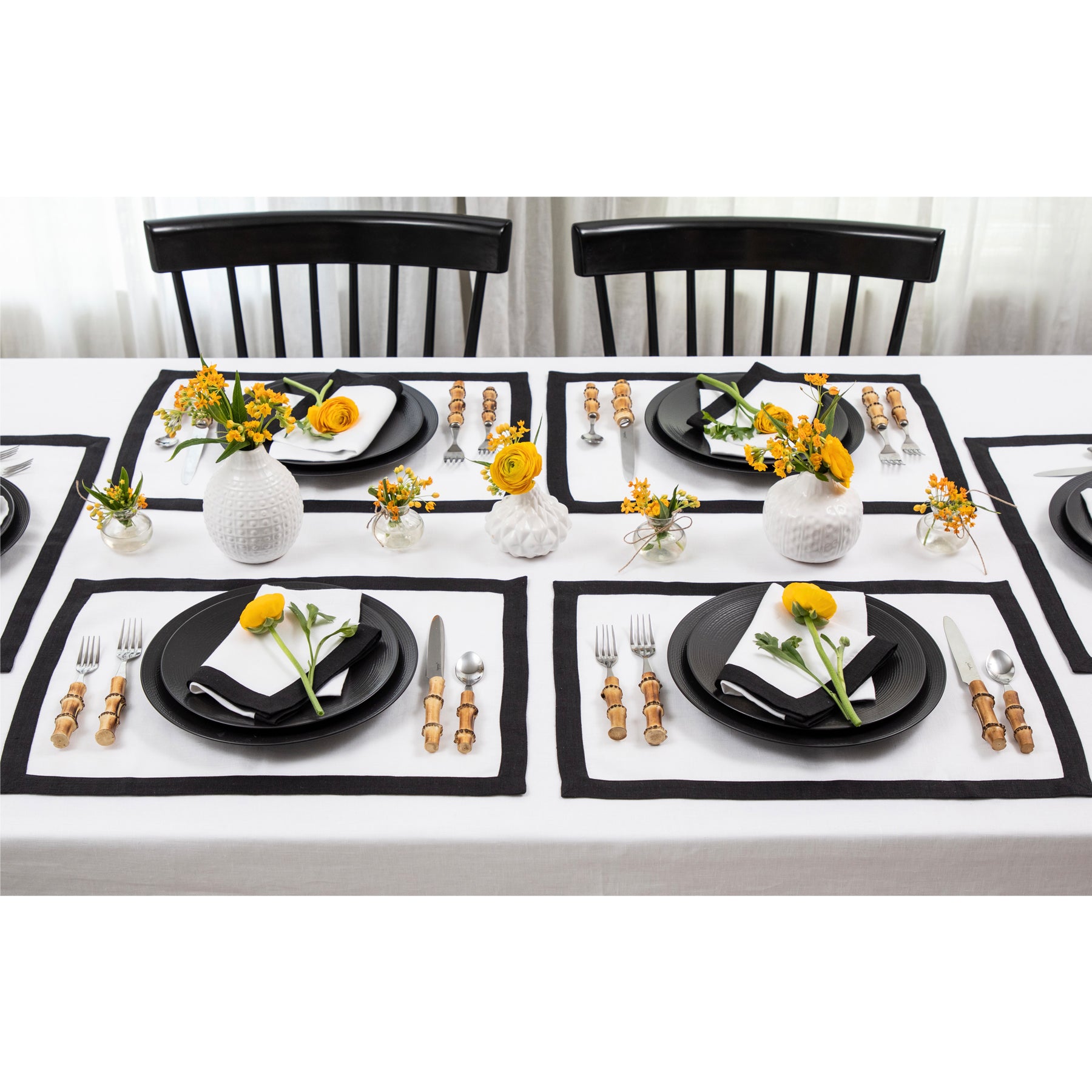 Premium Classic Cotton Napkins - Set of 4 for Elegant Dining, Dinner Parties & Home Decor - Soft & Absorbent Table Linens
