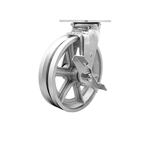 Swivel - Top Lock Brake - Silver
