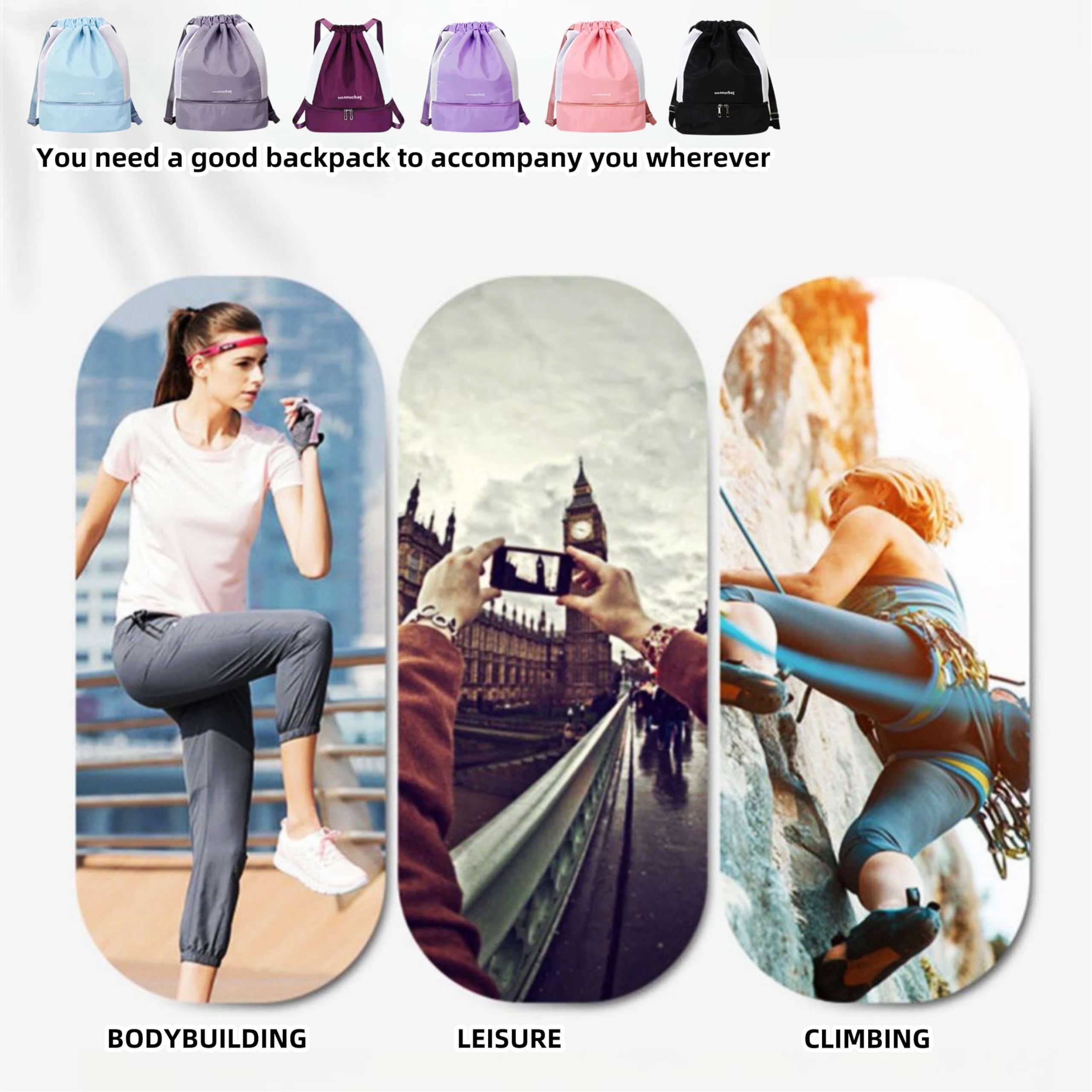 Waterproof Large Capacity Dry-Wet Separation Sports Backpack for Travel, Gym & Outdoor Activities - Perfect for Hiking, Camping & Workout Gear Storage