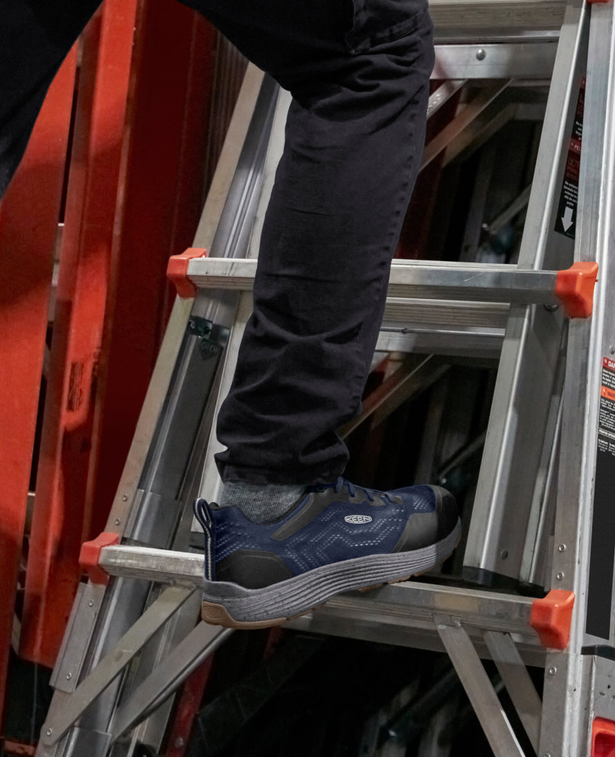 Men's Sparta 2 Aluminum Toe Work Boots - Sky Captain/Vapor Color | Lightweight Safety Shoes for Construction & Outdoor Work