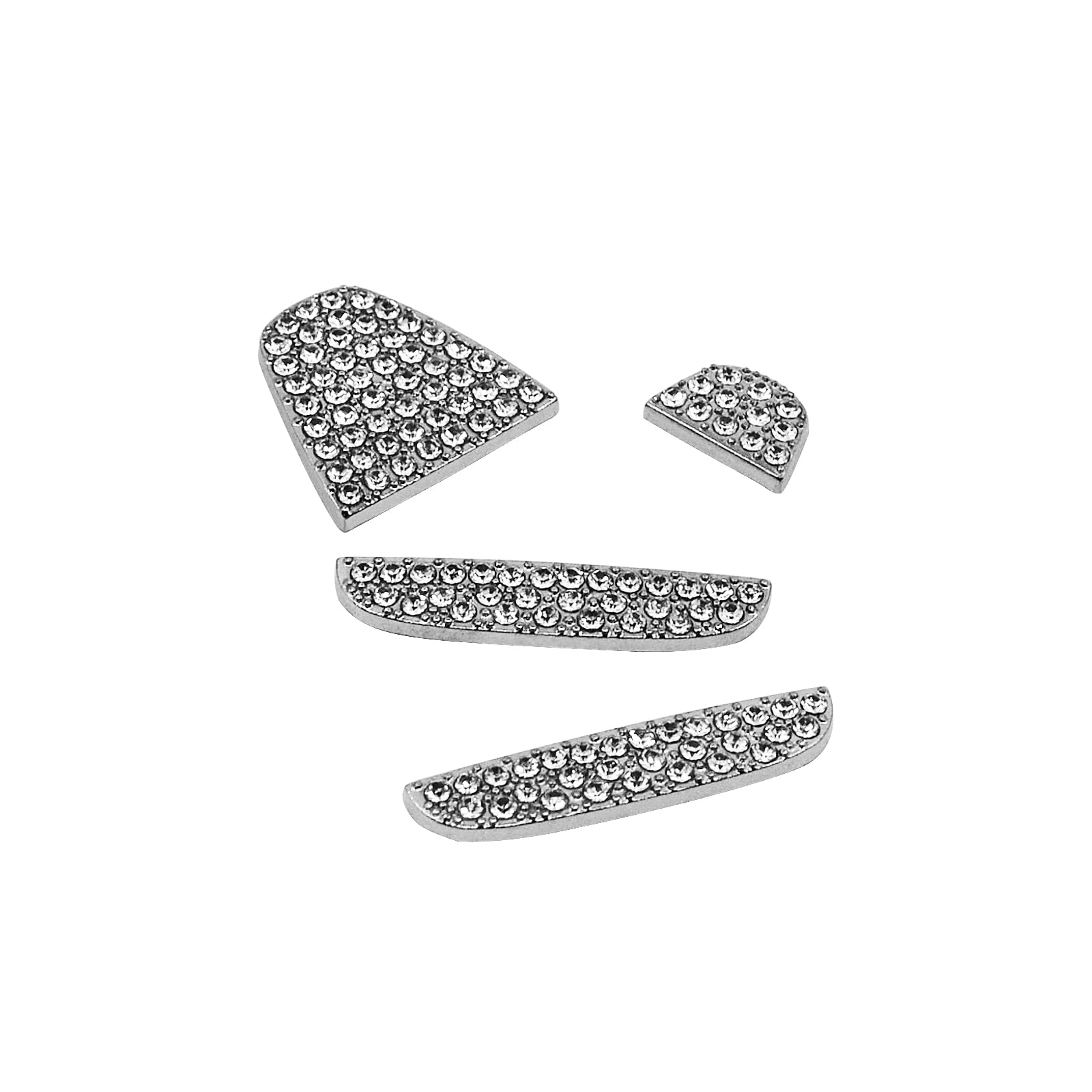 3D Crystal Rhinestone Car Logo Stickers - DIY Glitter Decals for Honda & Other Cars - Silver Bling Accessories for Women's Automotive Interior (Perfect for Customizing Steering Wheel, Dashboard & Gear Shift)