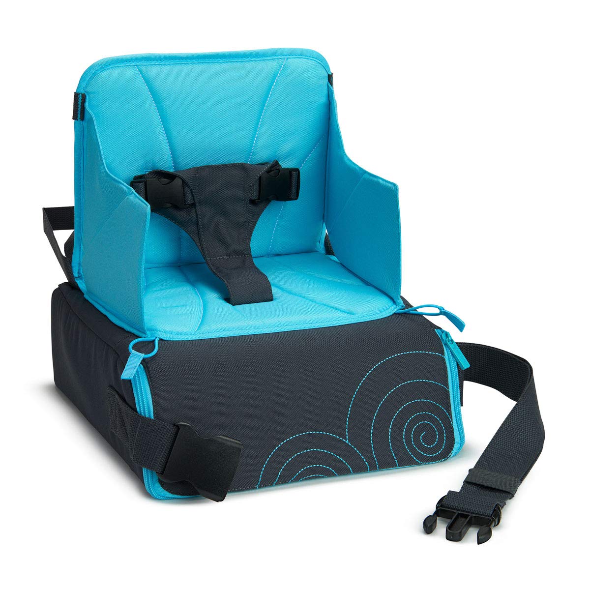 Munchkin Baby Booster Seat - Portable Travel High Chair for Toddlers & Infants | Ergonomic Baby Feeding Chair with Soft Tip Spoons Set | Ideal for Dining, Travel & Weaning