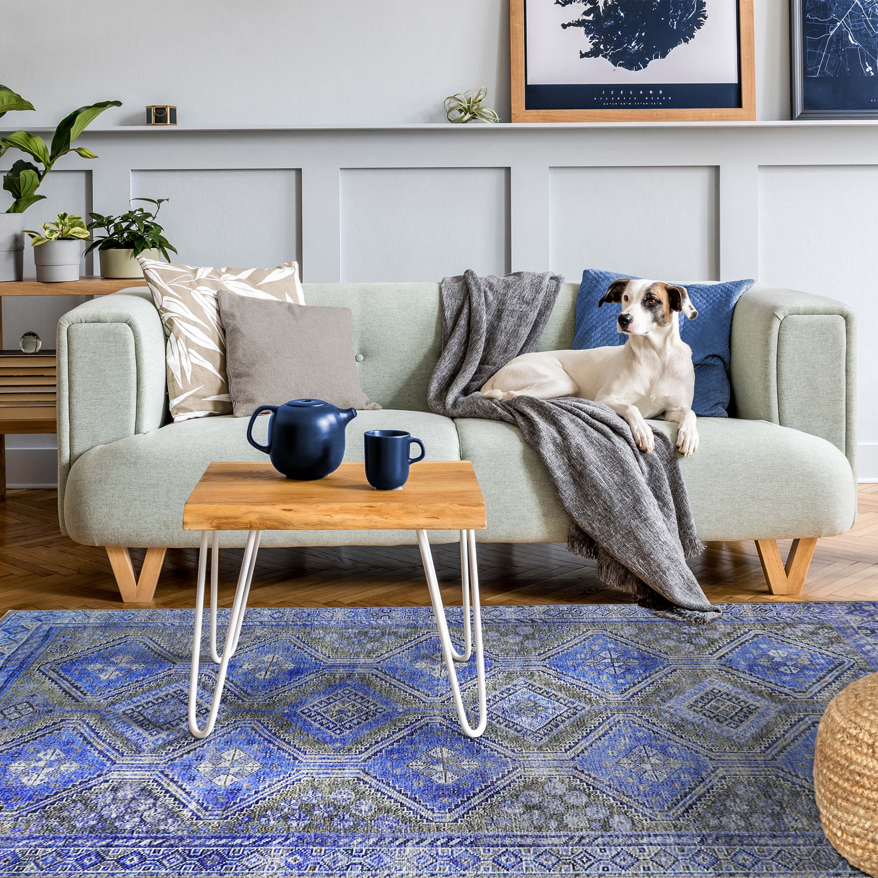 Southwestern Geometric Diamond Pattern Indoor Area Rug & Runner - Perfect for Living Room, Bedroom, or Hallway Decor