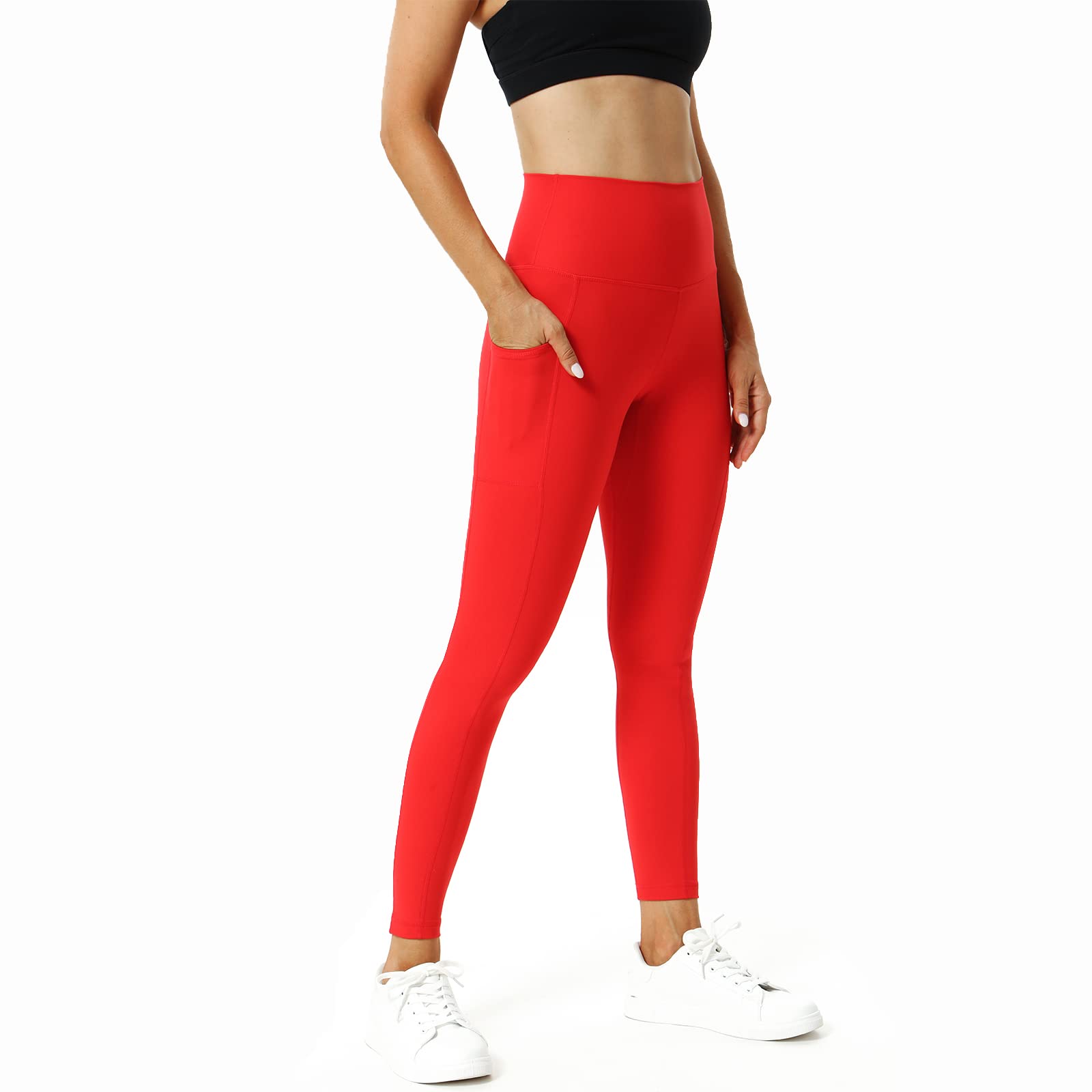 Best Women's High Waisted Yoga Leggings with Pockets - Stretchy Tummy Control Workout Running Pants for Gym, Yoga & Active Lifestyle