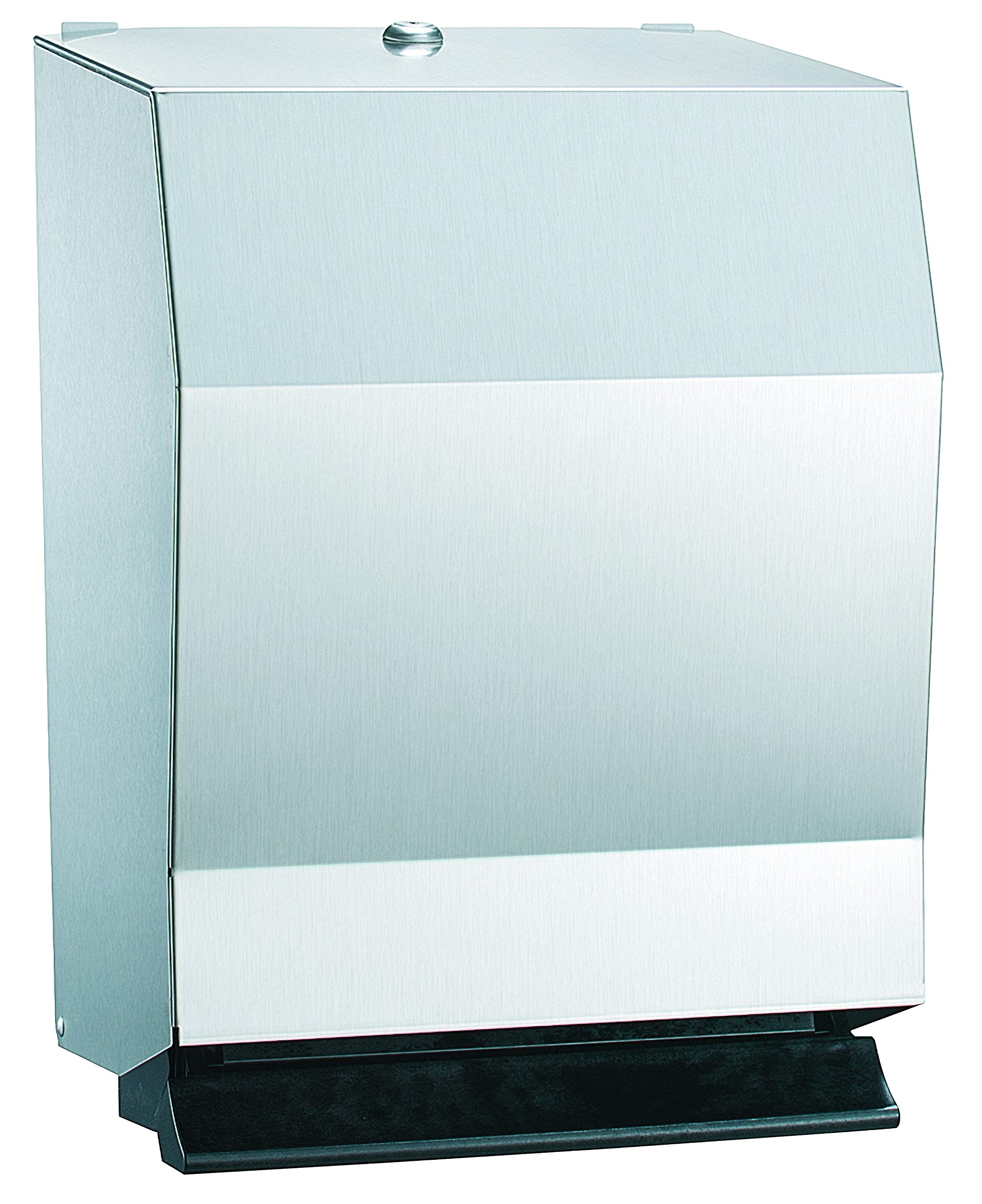 Bradley 2482-1100 Commercial Paper Towel Dispenser - Surface Mount Push Bar Style for Restrooms, Kitchens & Offices - Heavy Duty Stainless Steel Roll Towel Holder for High Traffic Areas