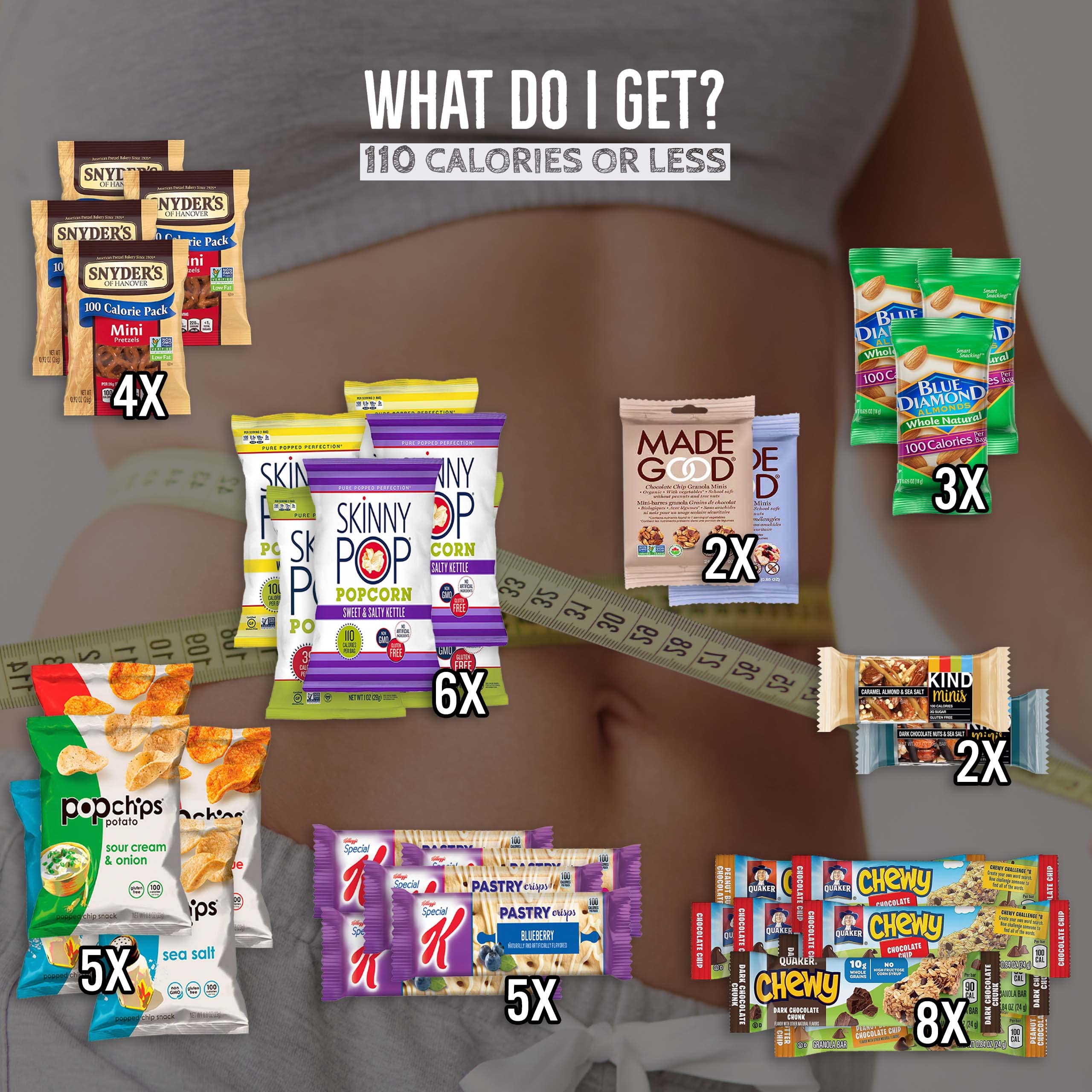 Low Calorie Healthy Snacks for Adults & Kids - 100 Calorie Pack (35 Count) | Perfect for Weight Loss, School Lunches & On-the-Go Snacking