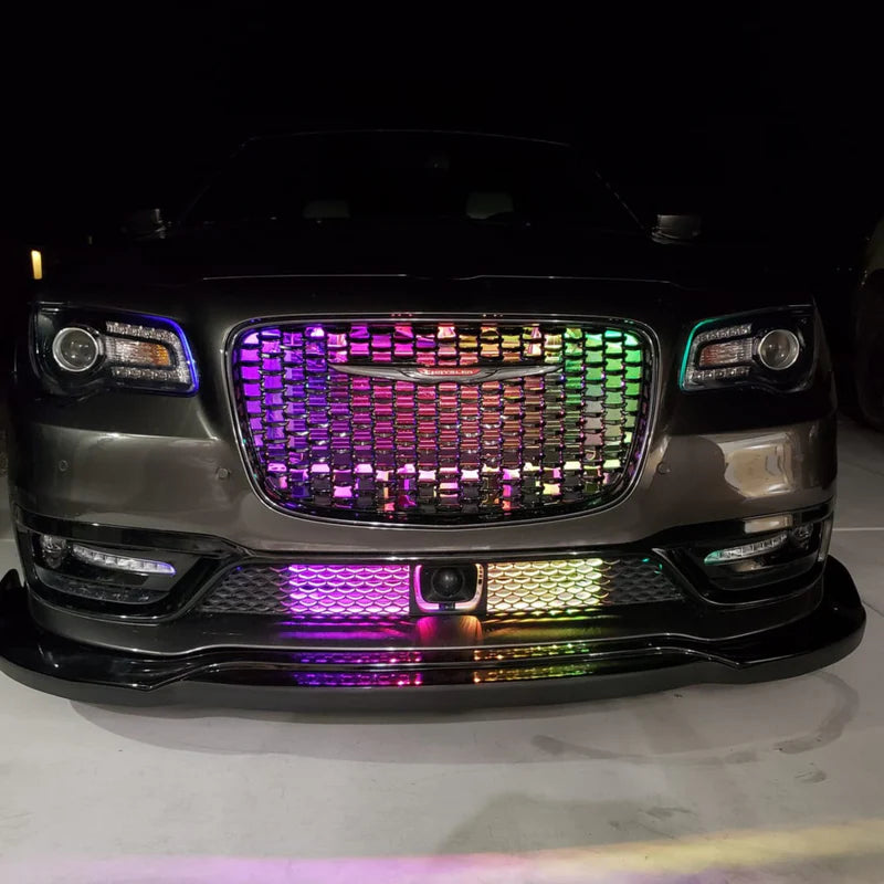 Multicolor LED Grille Kit - RGB Car Grill Lights with Remote Control for Trucks & SUVs - Perfect for Off-Roading & Night Driving