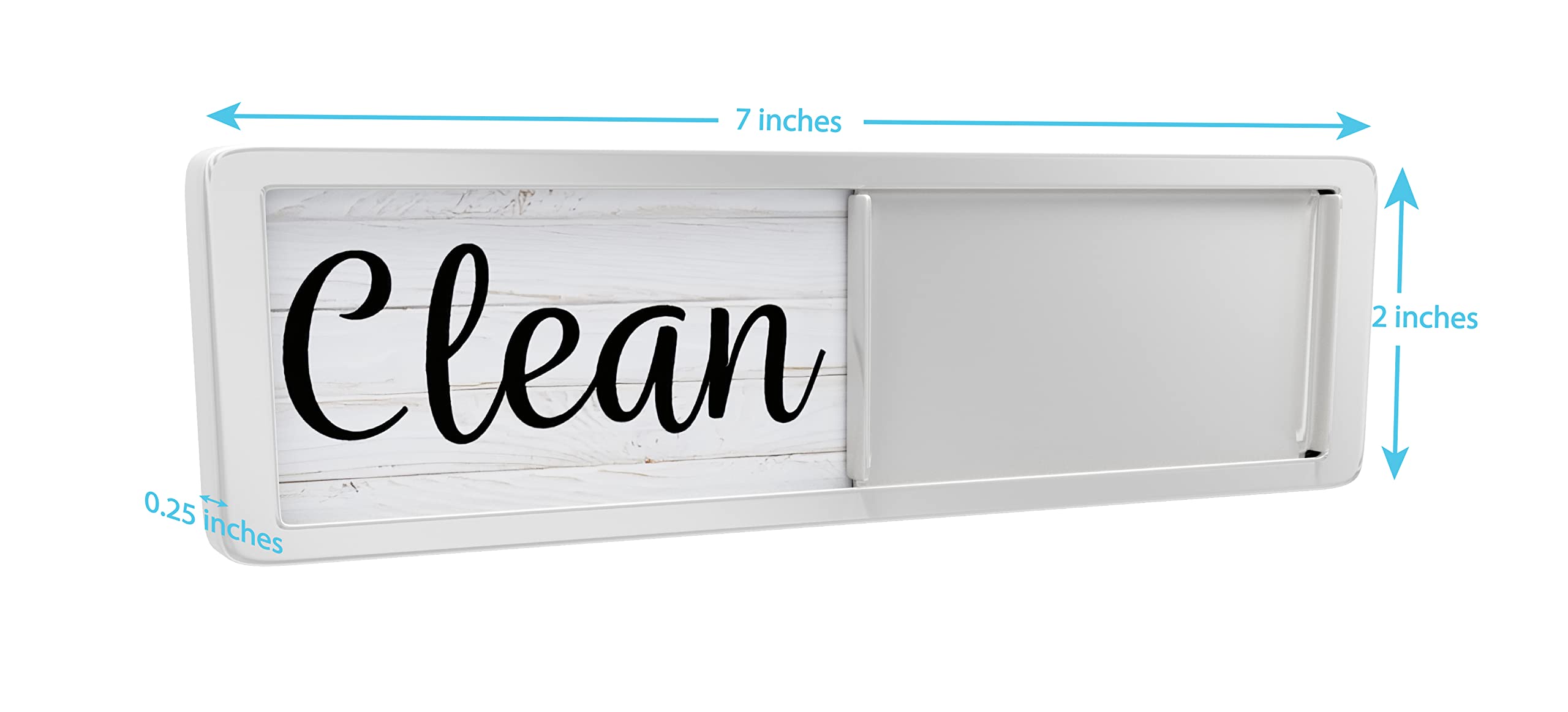 Dishwasher Magnet Sign - Strong Universal Clean/Dirty Indicator for Kitchen Organization - Rustic Farmhouse Black & White Wood Design - Perfect for Home, Office, and Restaurant Use