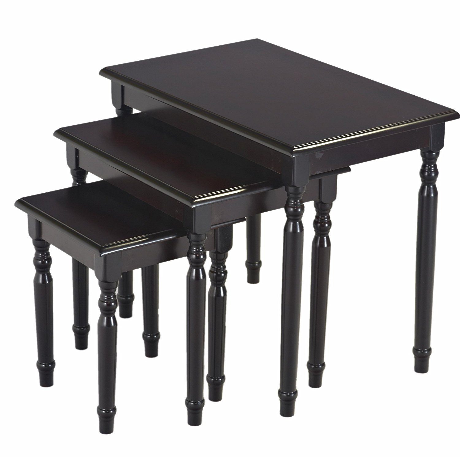 Frenchi Furniture 3-Piece Dining Table Set in Dark Cherry Finish - Perfect for Small Spaces, Apartments & Cozy Dining Rooms