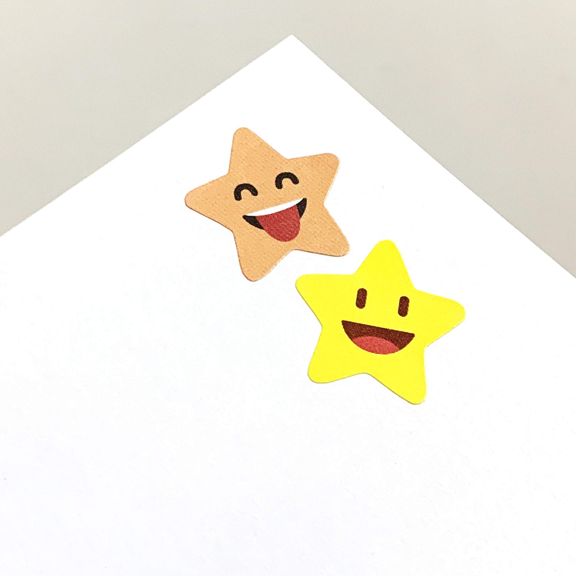 1000 Pieces Smiley Star Stickers for Teachers - 20mm Self-Adhesive Labels - Perfect for Classroom Rewards, Student Motivation & DIY Crafts