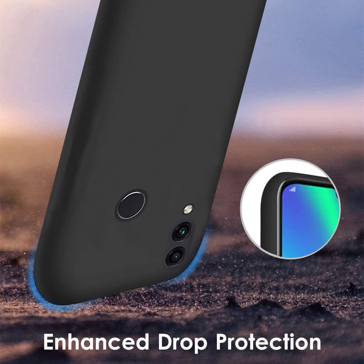 Custom Picture Phone Case for Huawei Honor 8C - Personalized Shockproof Silicone Cover with Soft Candy Design | Christmas Birthday Gift Idea | Protective Black Case for Daily Use, Travel & Special Occasions