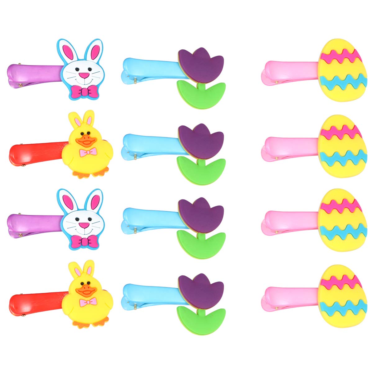 Beaupretty 20pcs Easter Hair Clips Set - Carton Alligator Clips with Bunny & Egg Designs for Kids, Girls Party Hair Accessories - Perfect for Easter Festival, Birthday Parties & School Events (Random Patterns)