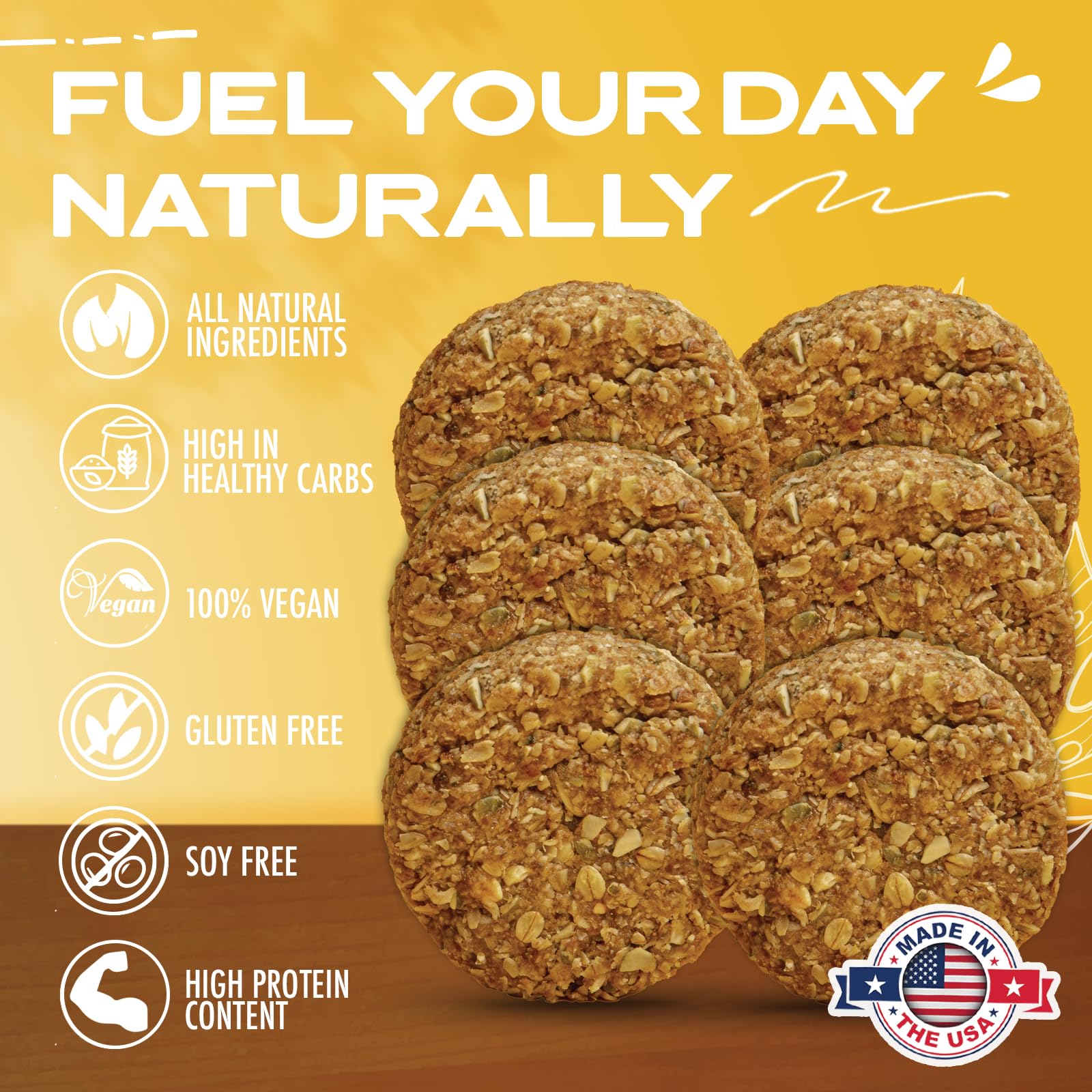 SOW STRONG FOOD Original Oat Protein Bar (12-Pack) - Gluten Free, Vegan, Keto-Friendly Healthy Snacks for Adults & Kids - Perfect for Breakfast, School Lunches, Workout Fuel & On-the-Go Nutrition