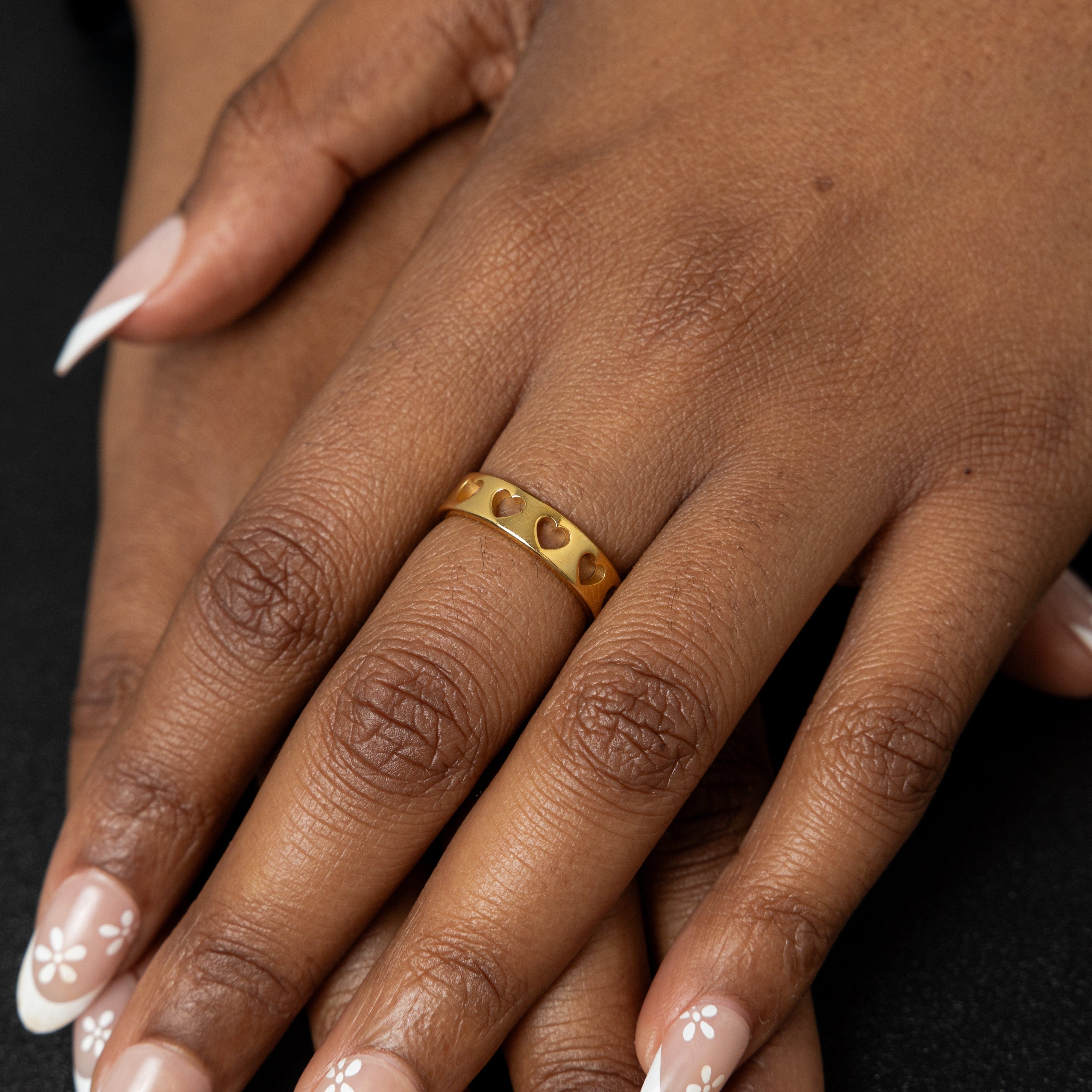 Stamp of Love Ring - Romantic Couple Wedding Band for Engagements & Anniversaries - Perfect Gift for Her & Him