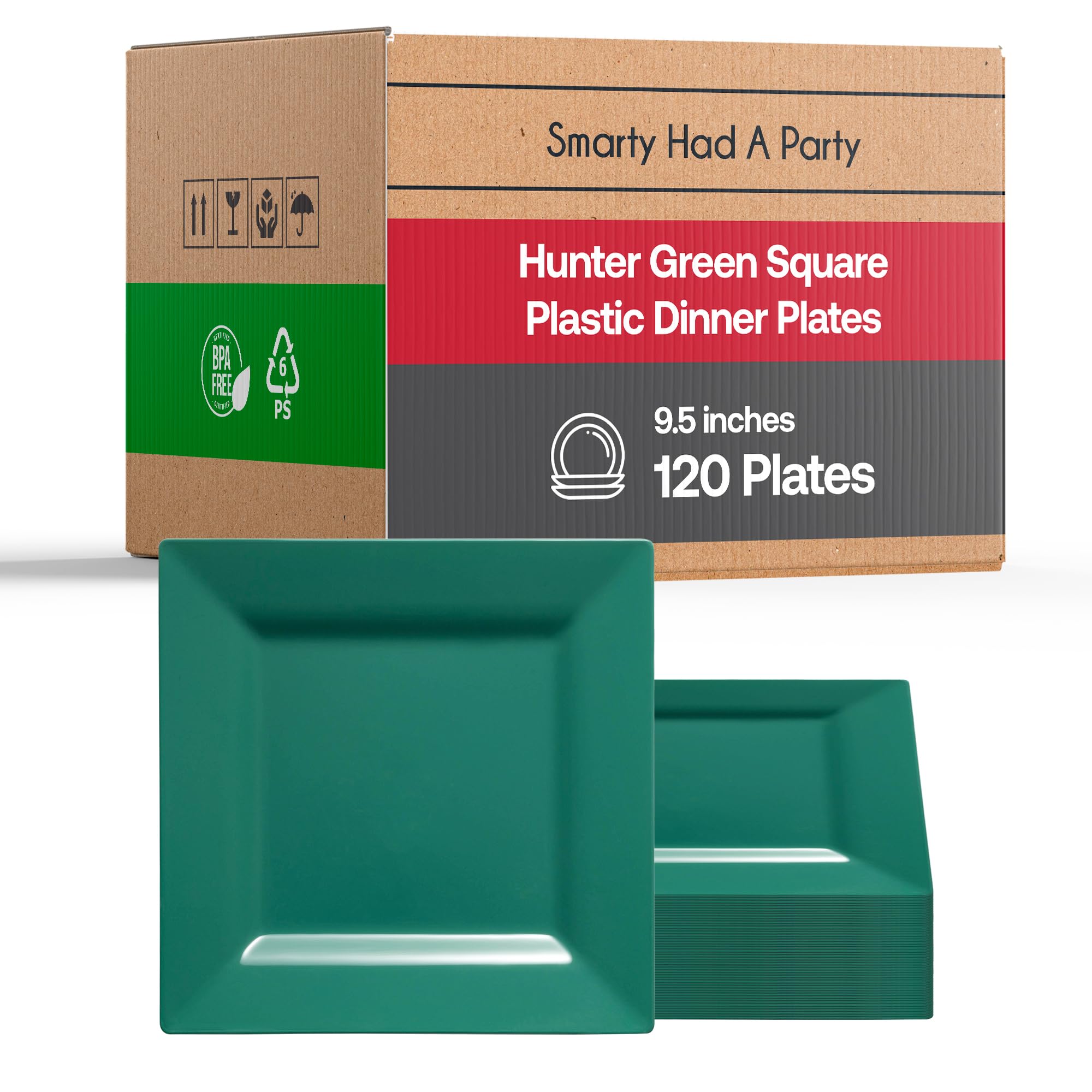 Heavy Duty Disposable Plastic Plates - 9.5
