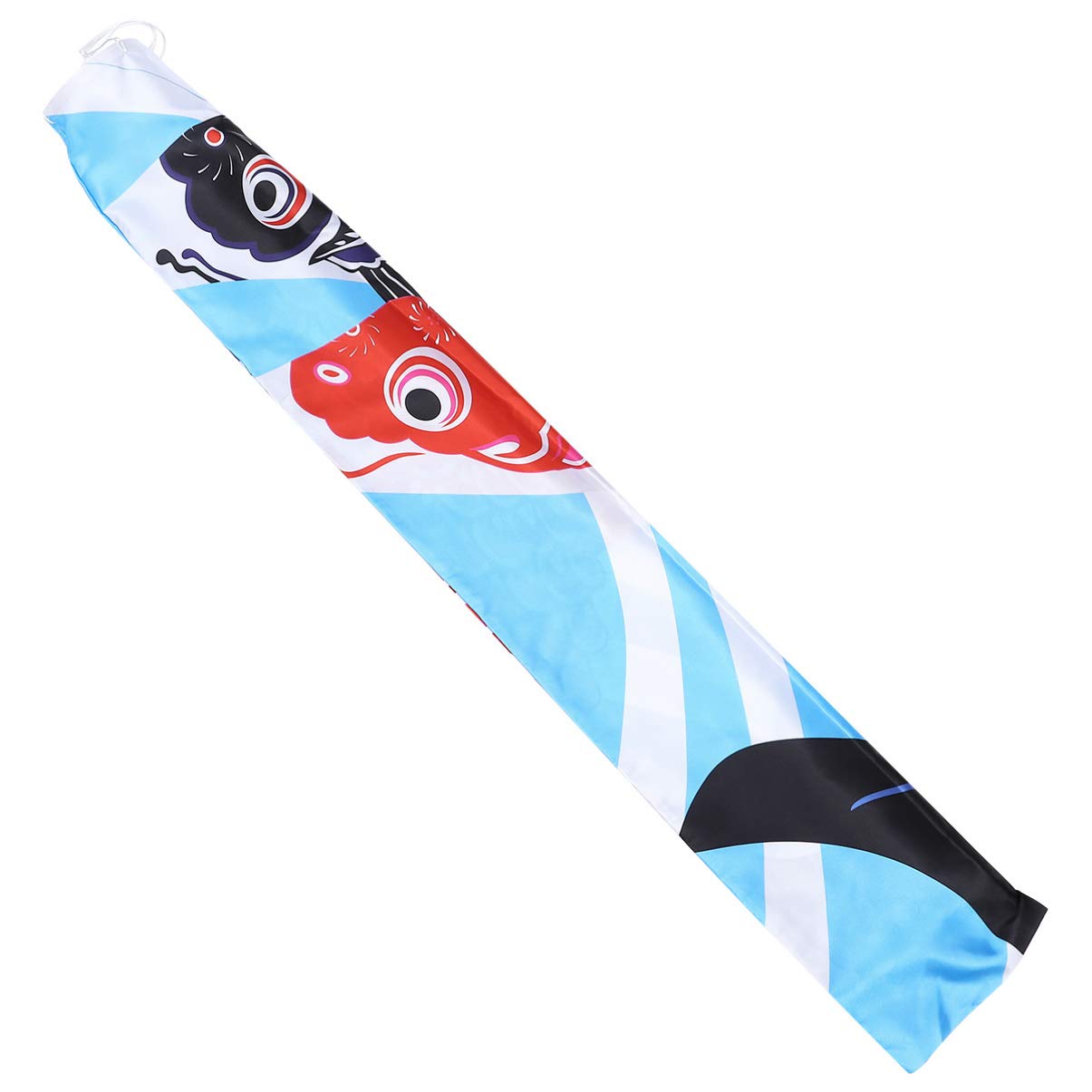 Japanese Carp Streamer Flag - Japandi Style Outdoor Satin Fabric Yard Banner for Spring & Summer Home Decor - Perfect for Garden, Patio, and Asian-Inspired Themed Parties