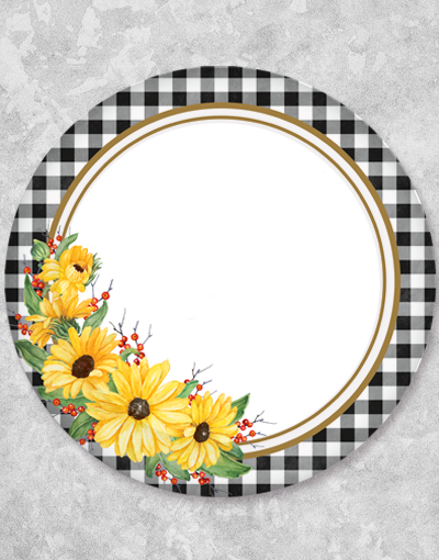 Floral Gingham Dessert Plates Set of 15 - Vintage Style Decorative Paper Plates for Birthday Parties, Baby Showers & Picnics - Perfect for Cake, Cookies & Sweet Treats