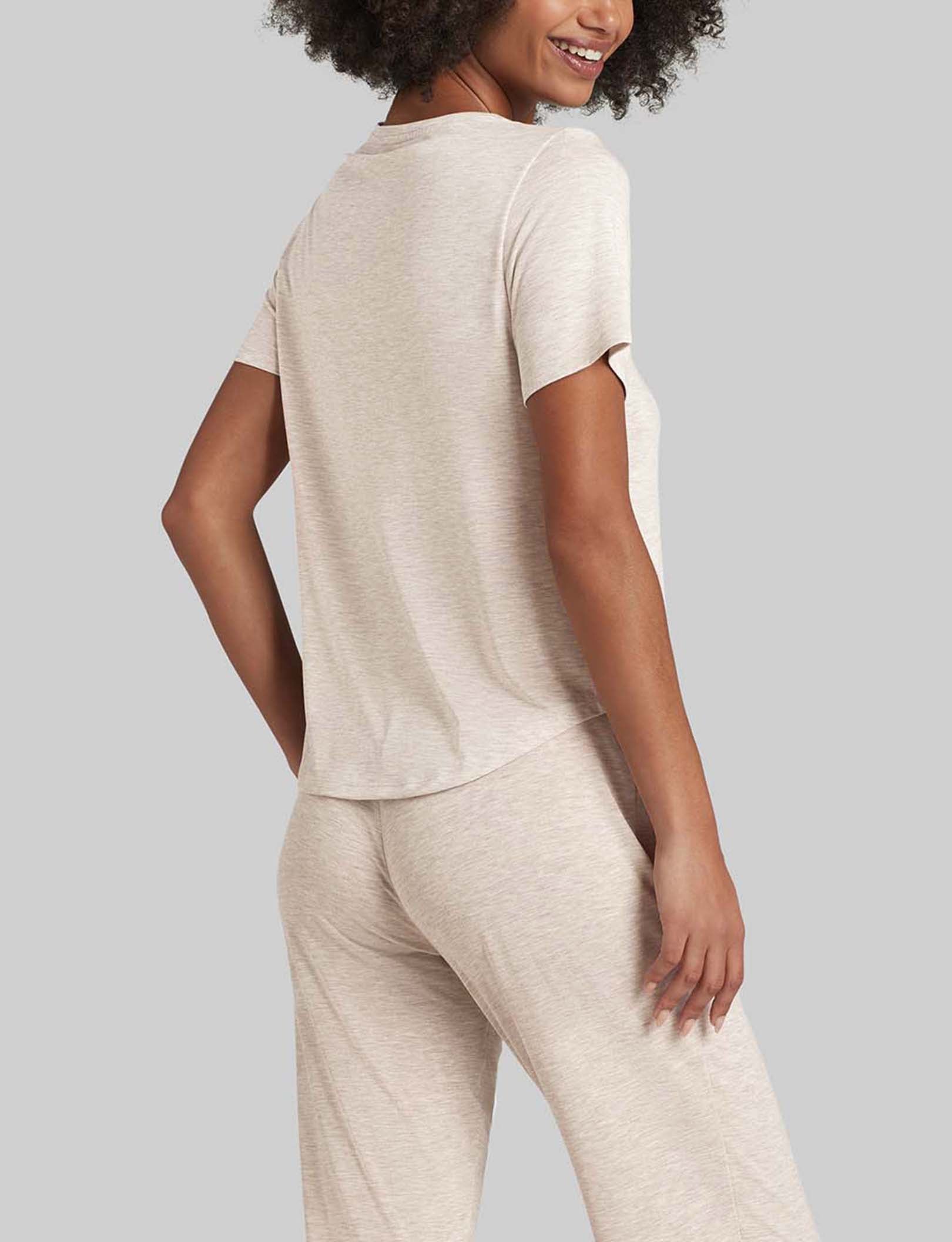 Women's Ultra Soft Second Skin Sleep Pocket Tee - Comfortable Lounge & Nightwear for Relaxing at Home
