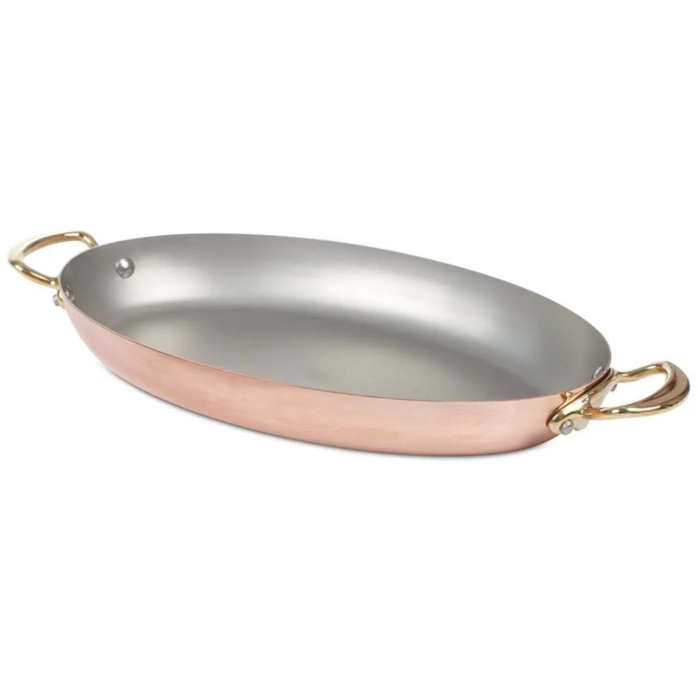 Premium Mauviel Copper Oval Au Gratin Dish – 2.5 Qt French Oven for Baking, Roasting & Serving – Perfect for Casseroles, Gratins & Elegant Dinner Presentations