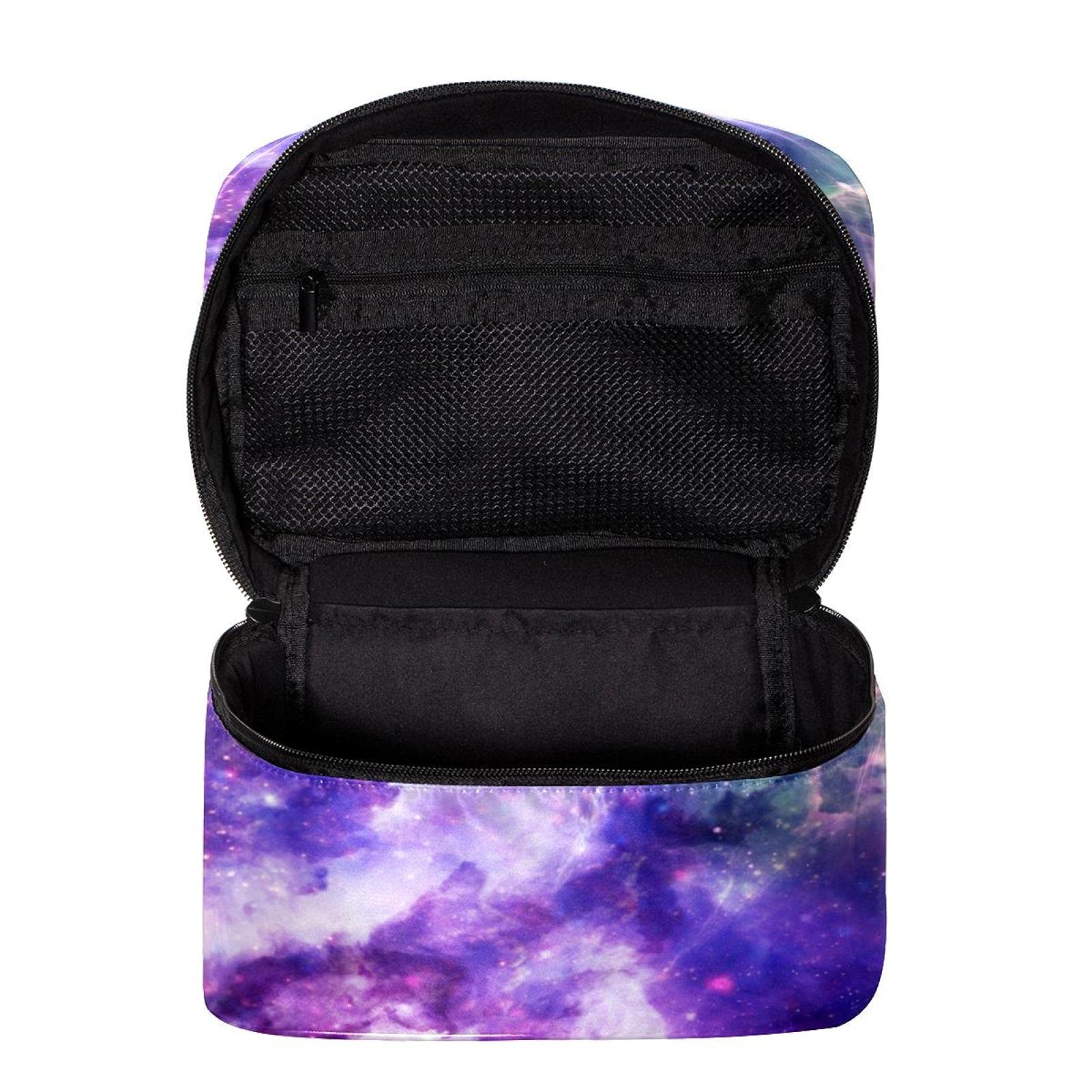 Galaxy Universe Nebula Starry Sky Travel Makeup Bag - Large Cosmetic Organizer with Zipper for Women & Girls | Perfect for Travel, Gym & Daily Essentials Storage