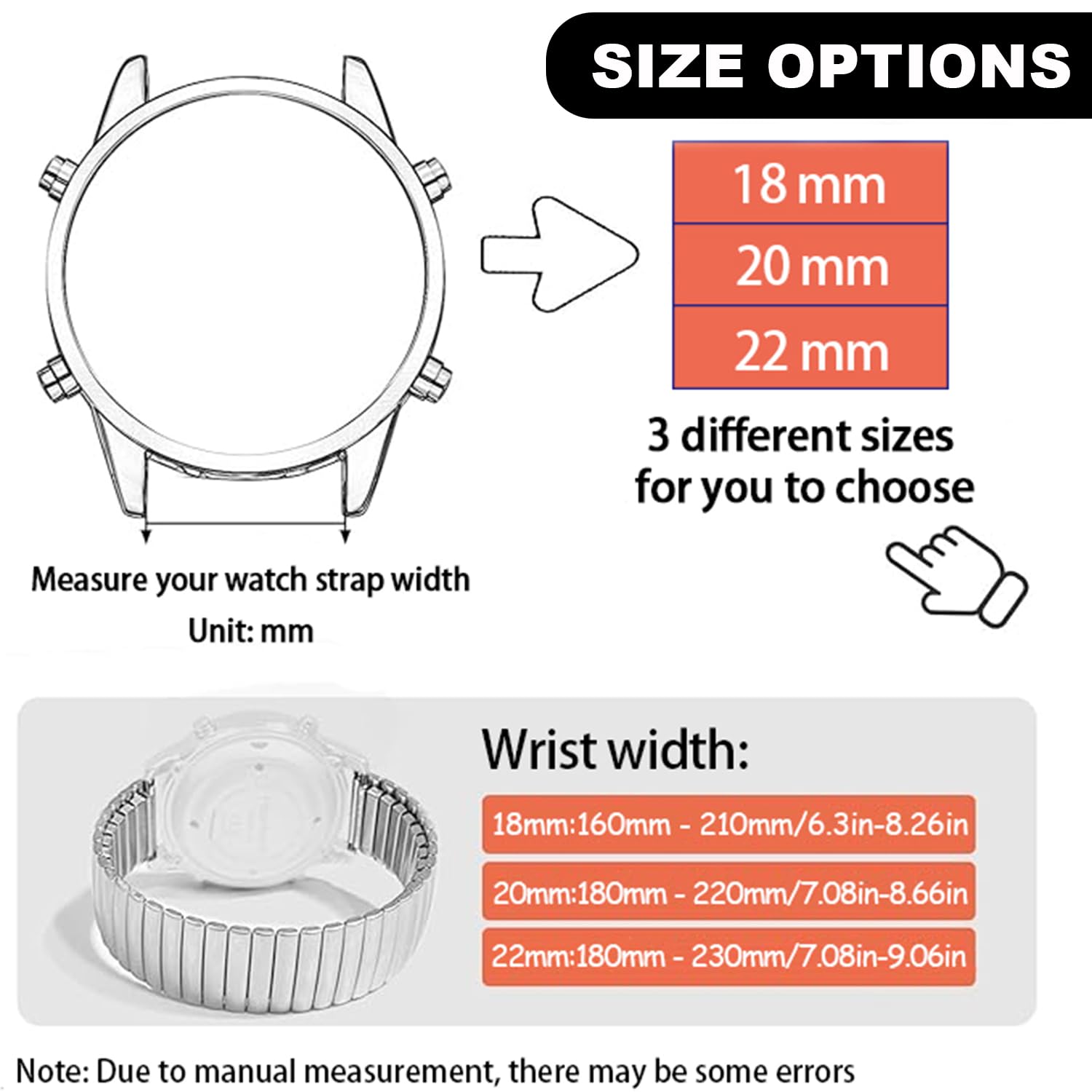 Premium Stainless Steel Expansion Watch Bands - Adjustable Unisex Metal Watch Straps for Men & Women | Perfect for Dress Watches, Business Attire & Everyday Wear