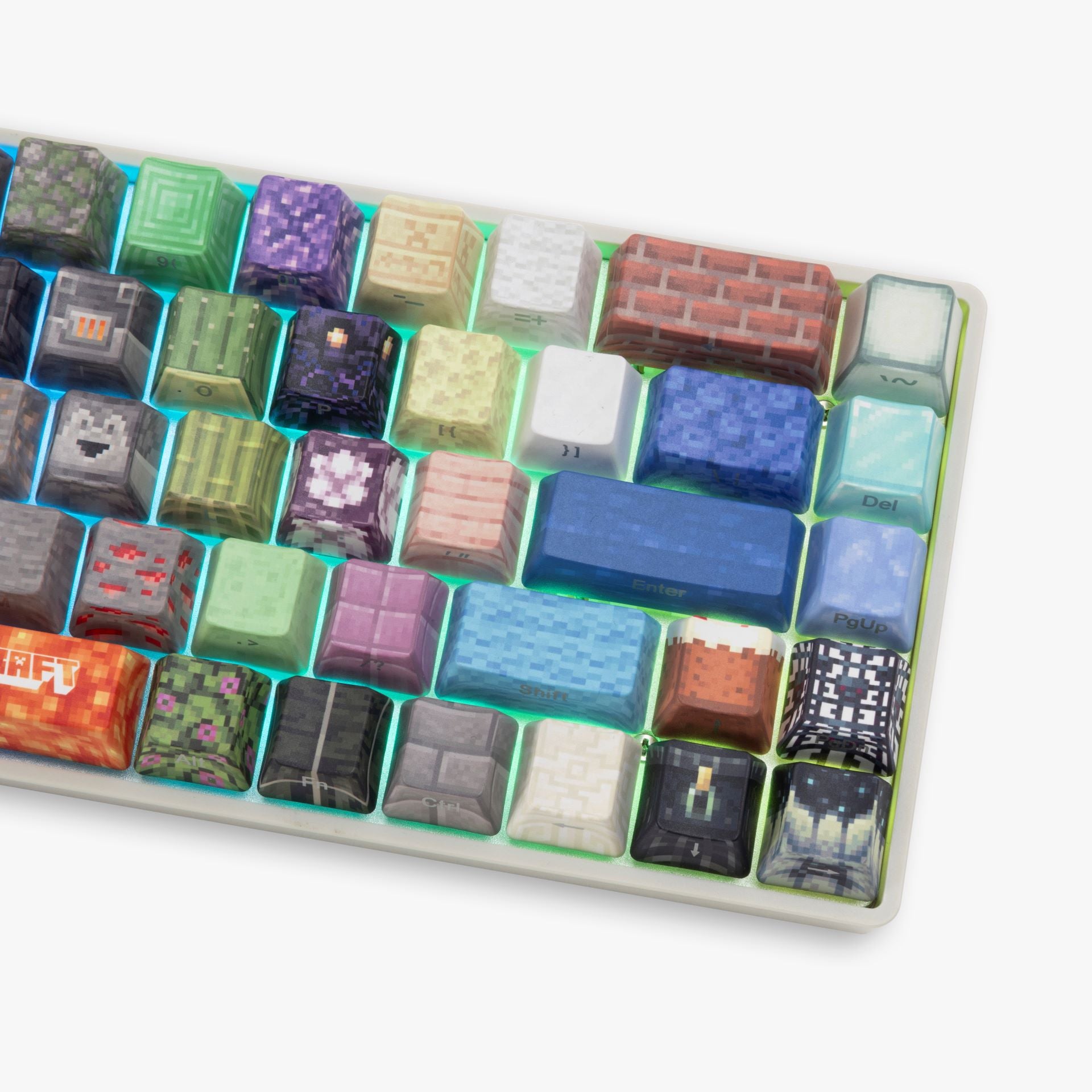 HG x Minecraft Basecamp 65 Mechanical Gaming Keyboard - Custom RGB Backlit, Wired USB, Cherry MX Switches | Perfect for Minecraft Gaming & Streamer Setup