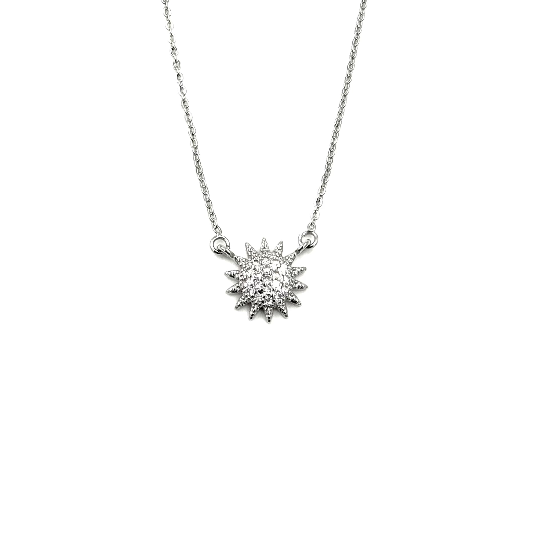 Ashley Gold Stainless Steel CZ Sun Pendant Necklace for Women - Elegant Jewelry Gift for Birthday, Anniversary & Special Occasions